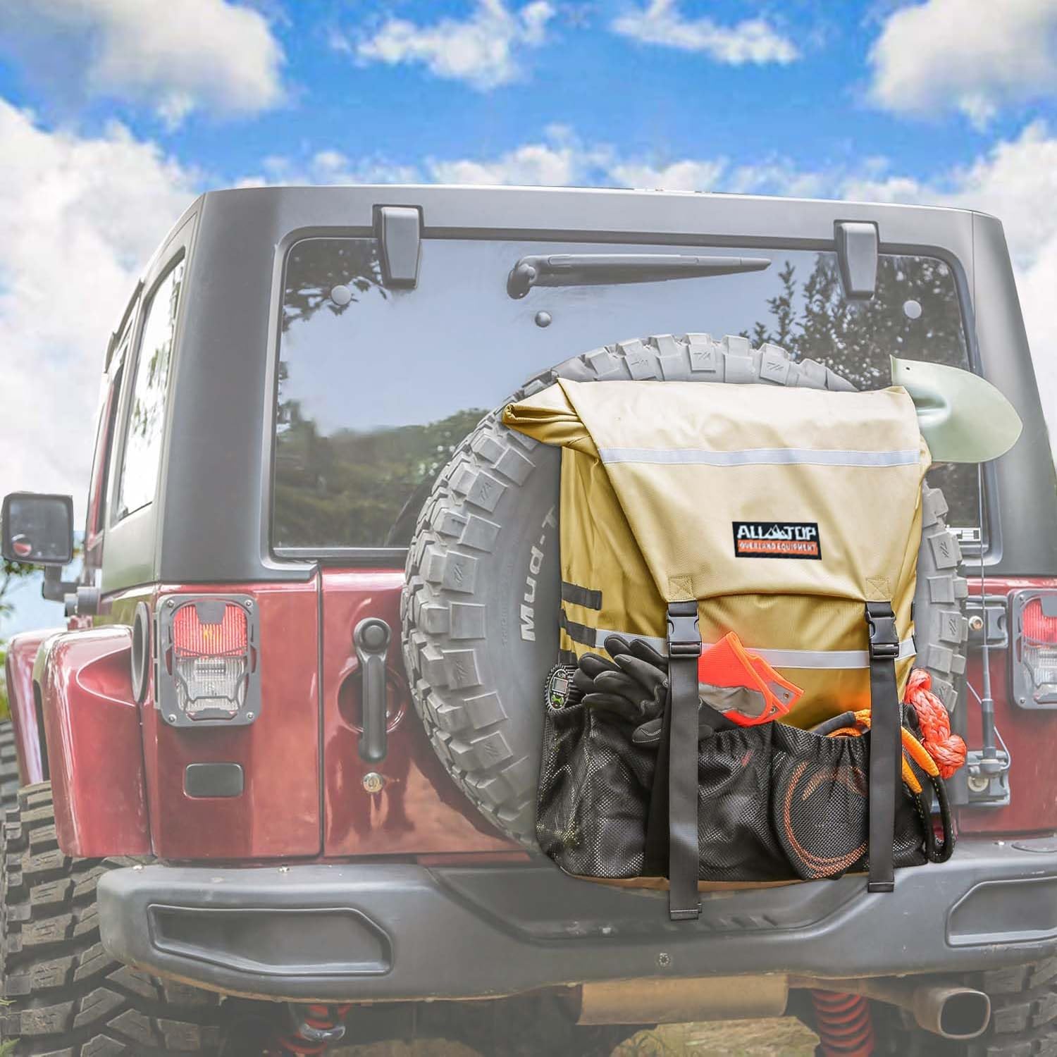 All-Top Spare Tire Trash Bag, Heavy Duty Truck Tailgate Trash Bag, Cargo Storage Bag For Jeep, Truck, Suv Or Car, Fit Up To 40''