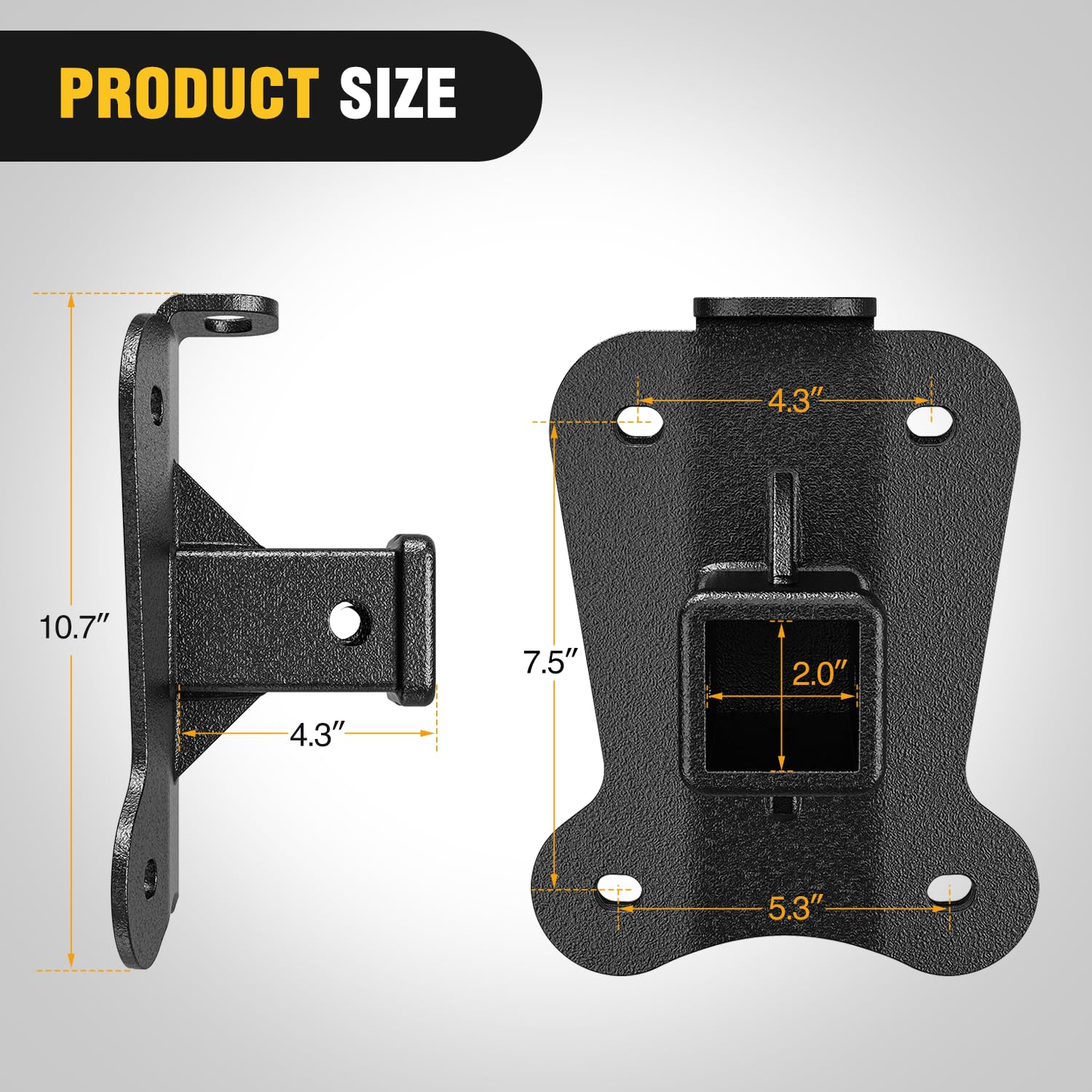 Nilight 2 Inch Rear Bumper Tow Trailer Hitch Receiver Kit Compatible For 2022 2023 2024 Polaris Rzr Pro R|2022 2023 2024 Polaris