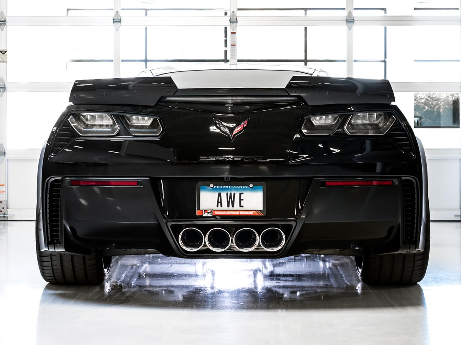 Awe Tuning 14-19 Chevy Corvette C7 Z06/Zr1 (W/O Afm) Touring Edition Axle-Back Exhaust W/Chrome Tips - 3015-42133