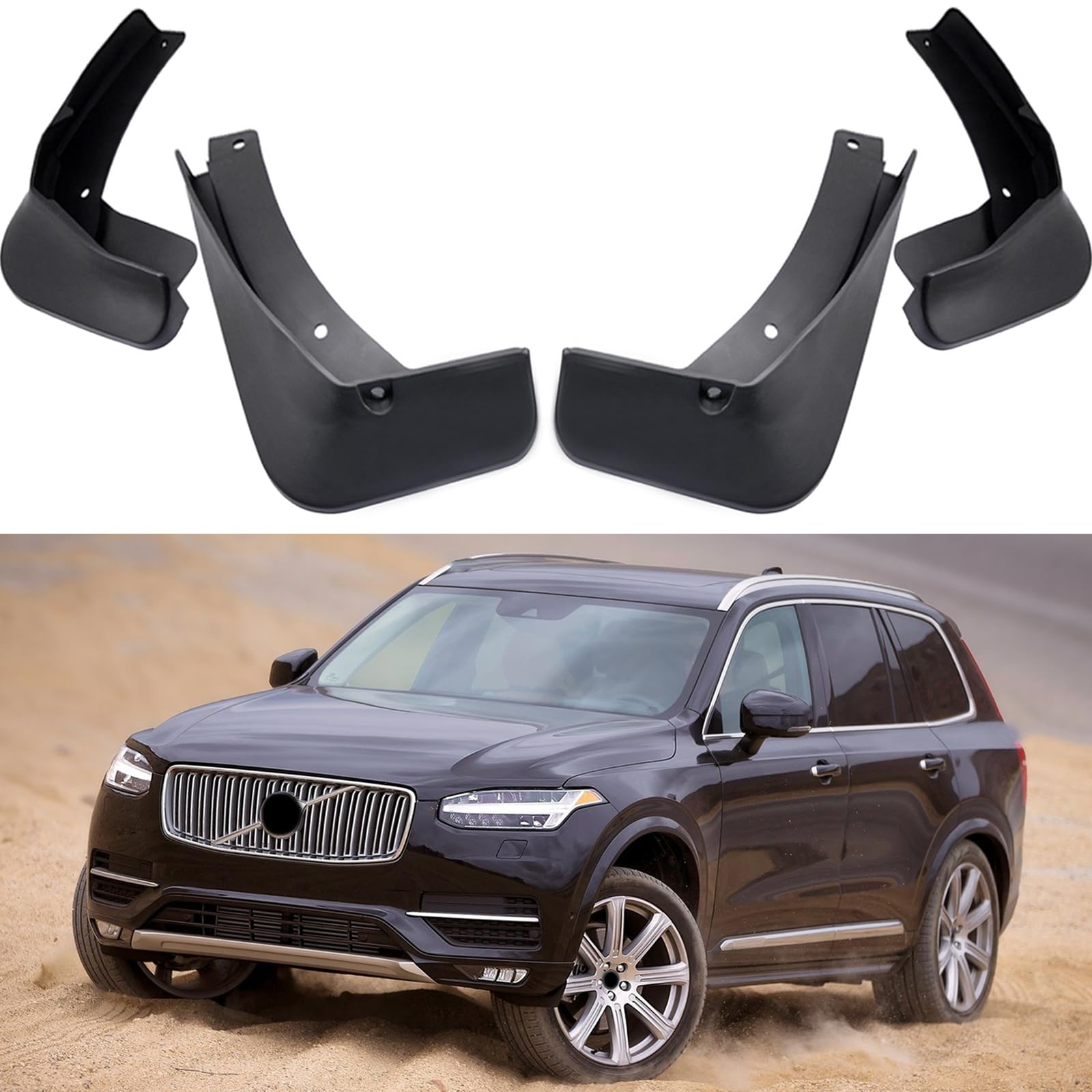 Moertifei Car Mudguard Fender Mud Flaps Splash Guard Compatible With Volvo Xc90 2016 2017 2018 2019 2020 2021 2022 2023 2024