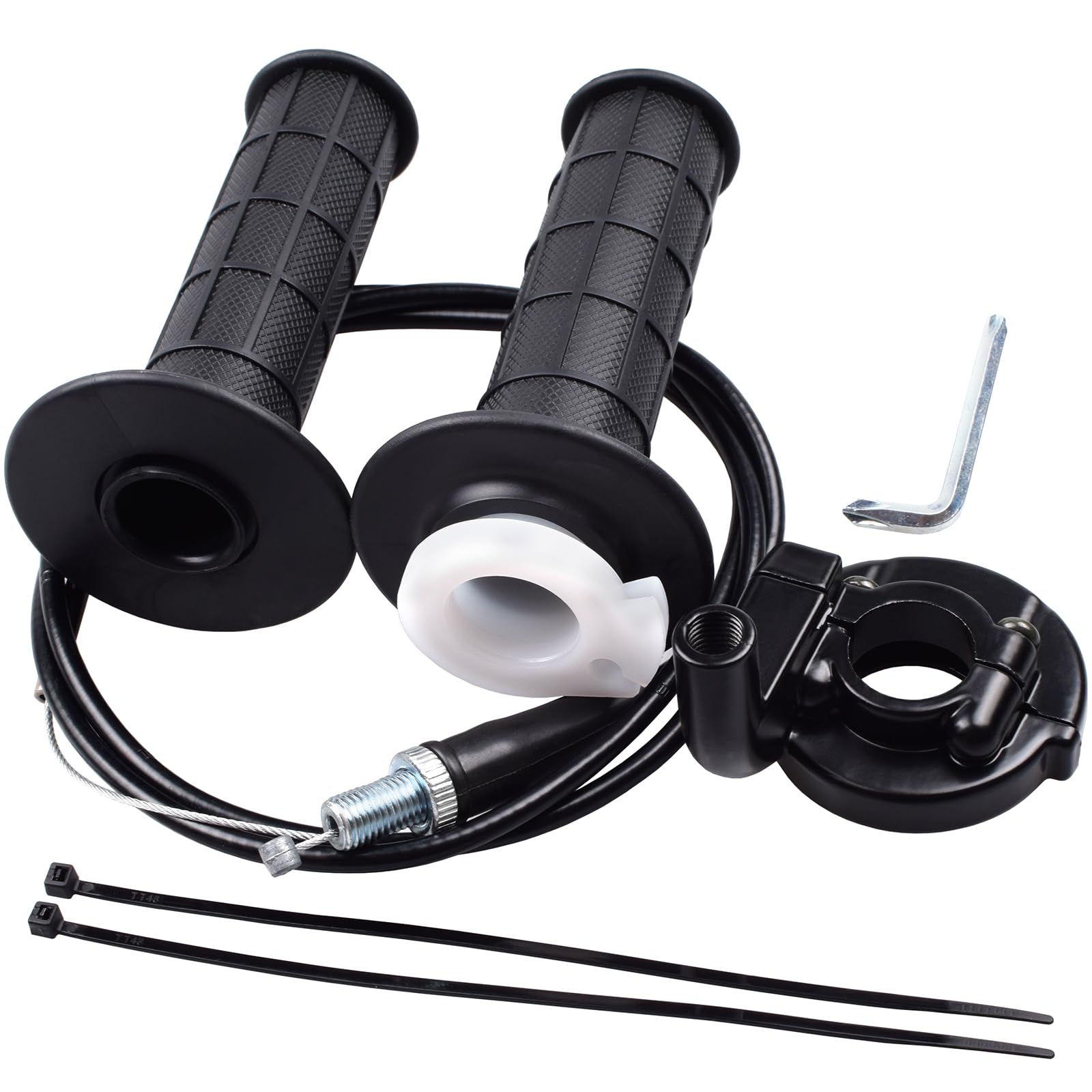 Heymaillc 7/8'' 22mm Twist Throttle Accelerator and 51'' Throttle Cable for 50cc 70cc 110cc 125cc 150cc 250cc Dirt Bike Quad ATV
