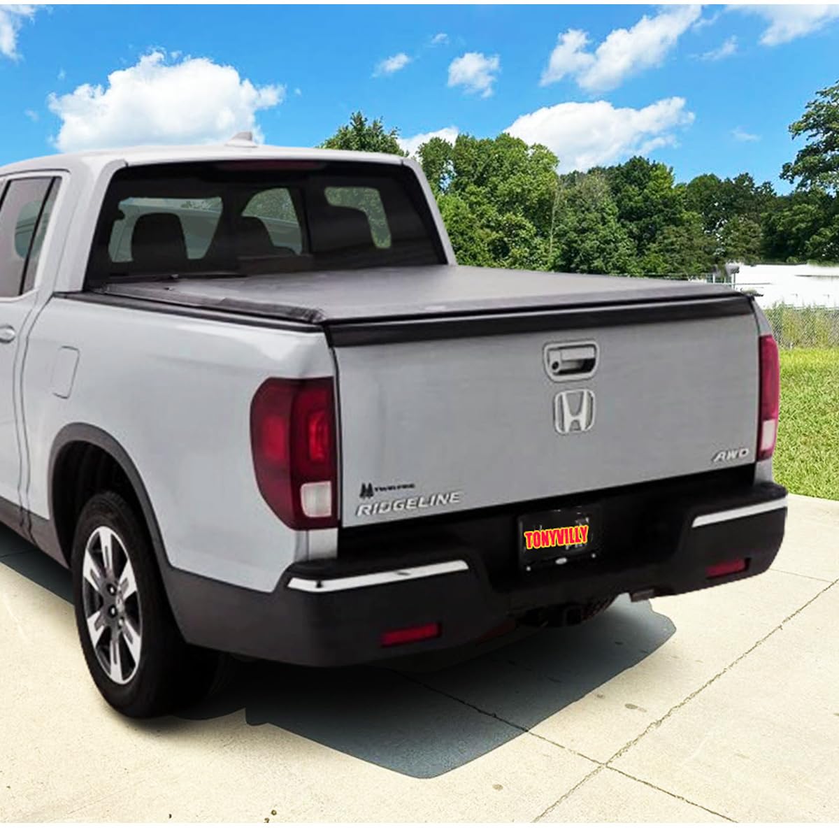 5ft Soft Roll Up Tonneau Cover for Honda Ridgeline Truck Bed Covers 2017 2018 2019 2020 2021 2022 2023 2024 (NOT for Track Sys. 