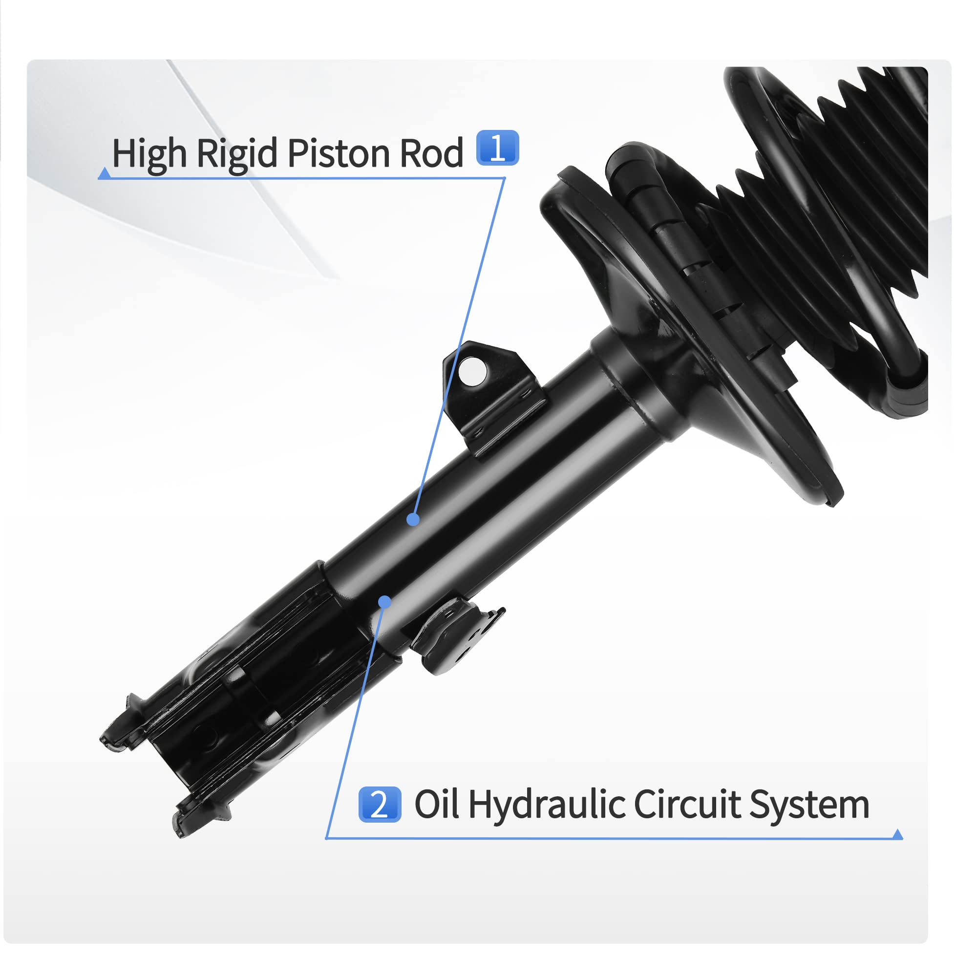 YITAMOTOR Front Complete Strut Quick Struts for 2009-2013 Corolla & Matrix, Alloy Steel, FWD, Model MAYIM0008492MA