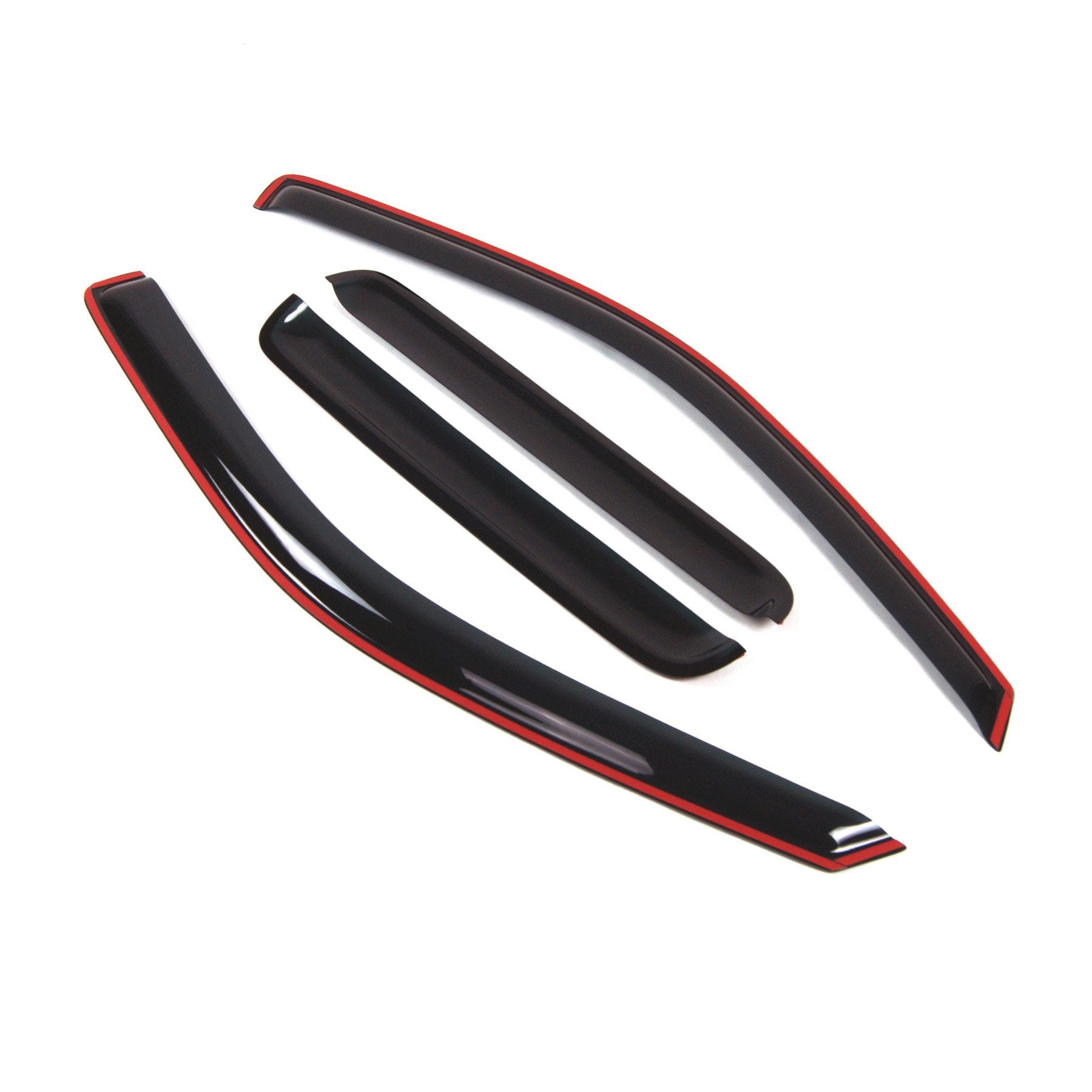 Tuningpros In-Channel Window Vent Visors Rain Guards Compatible With Gmc Canyon Crew Cab 2004-2012 | Side Window Wind Deflectors