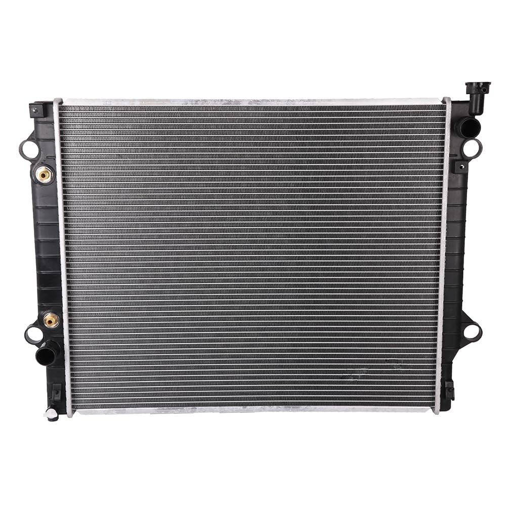 SCITOO Engine Coolant Aluminum Radiator Assembly for 2005-2015 for Toyota for Tacoma 2.7L 2005-2015 for Toyota for Tacoma 4.0L; 