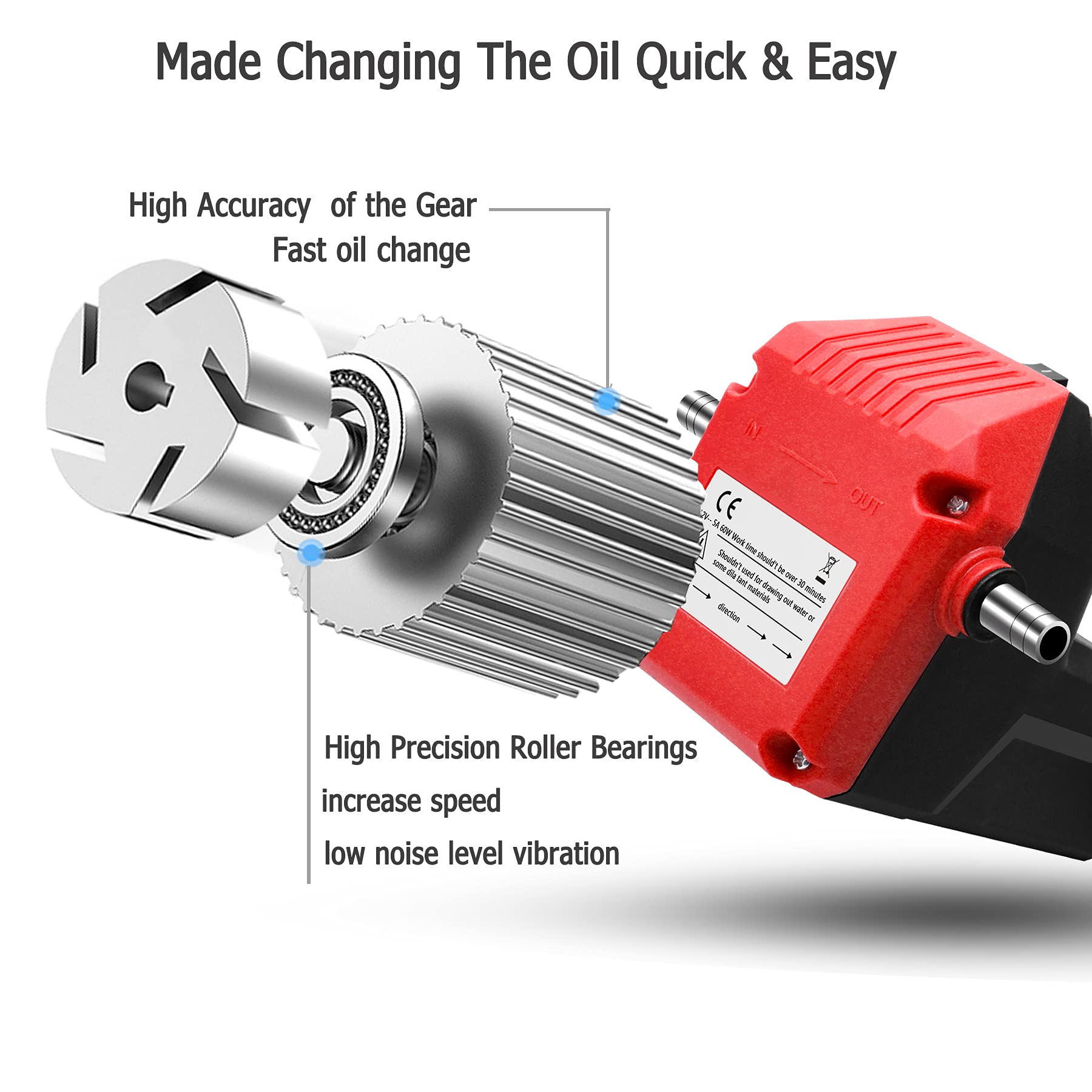 Oil Transfer Pump Extractor, Electric Oil Pump Fast Oil Change Transmission Fluid Extractor Pump, 12v 60w Diesel Fluid Scavenge