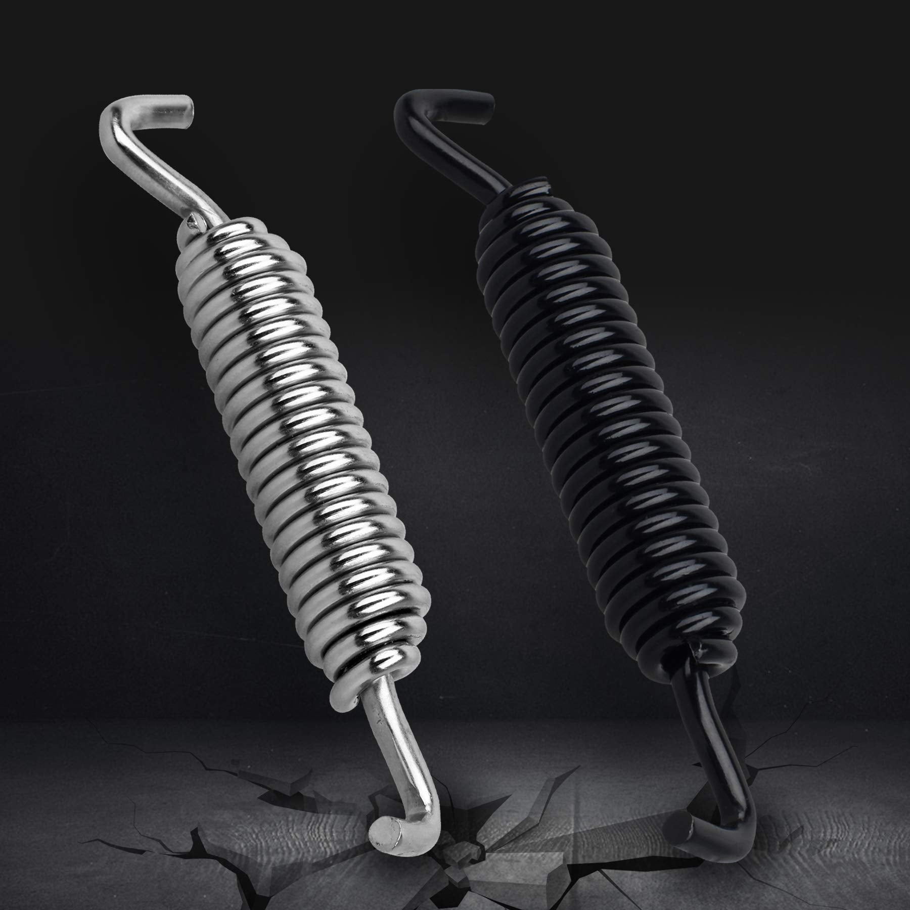 NTHREEAUTO 2PCS Motorcycle Kickstand Jiffy Stand Spring Compatible with Harley Dyna Sportster 883 Road Electra Glide Softail Tou
