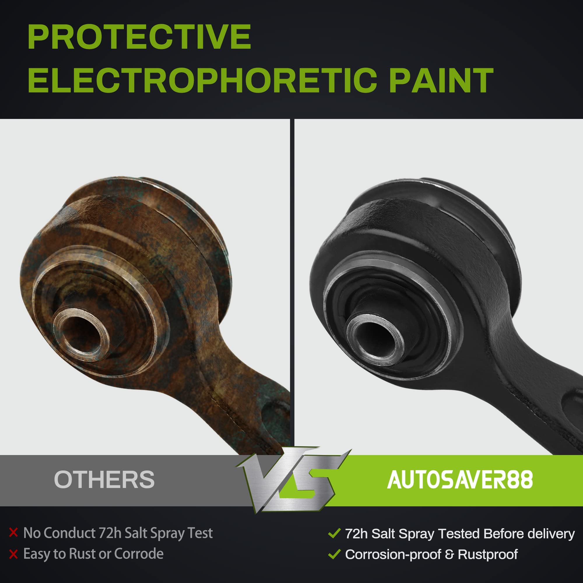 Autosaver88 -Front Upper Control Arm Kit Compatible With 2005-2008 Ford F-150, 2006-2008 Lincoln Mark Lt - 4Wd Only