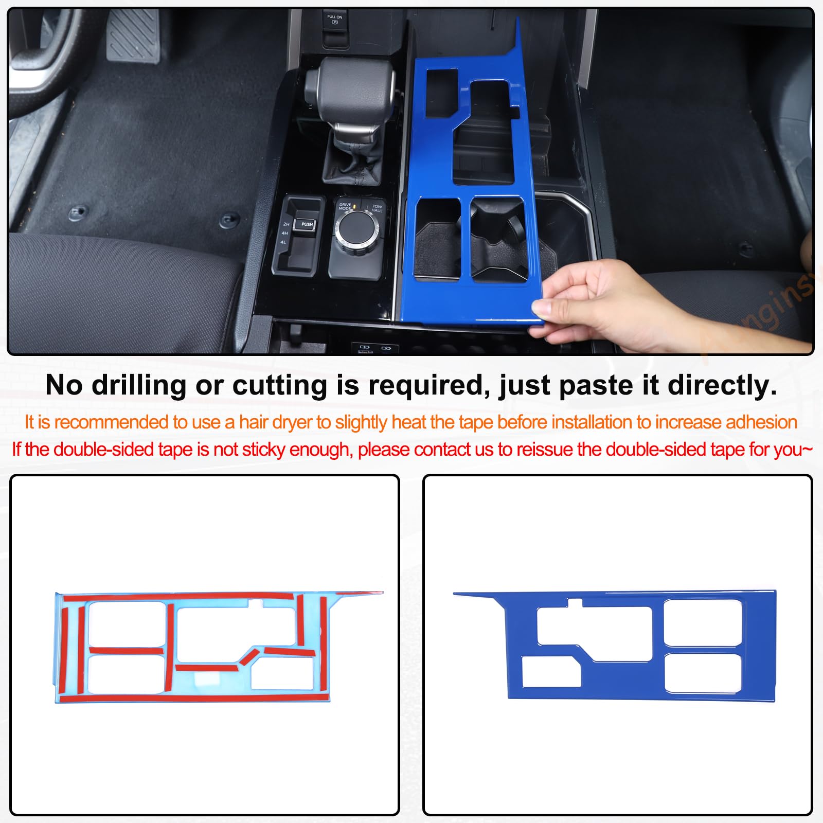 Aunginsy Central Control Gear Shift Panel Trim Cover Compatible With Toyota Tundra/Sequoia 2022-2025 Car Gear Shifter Console An