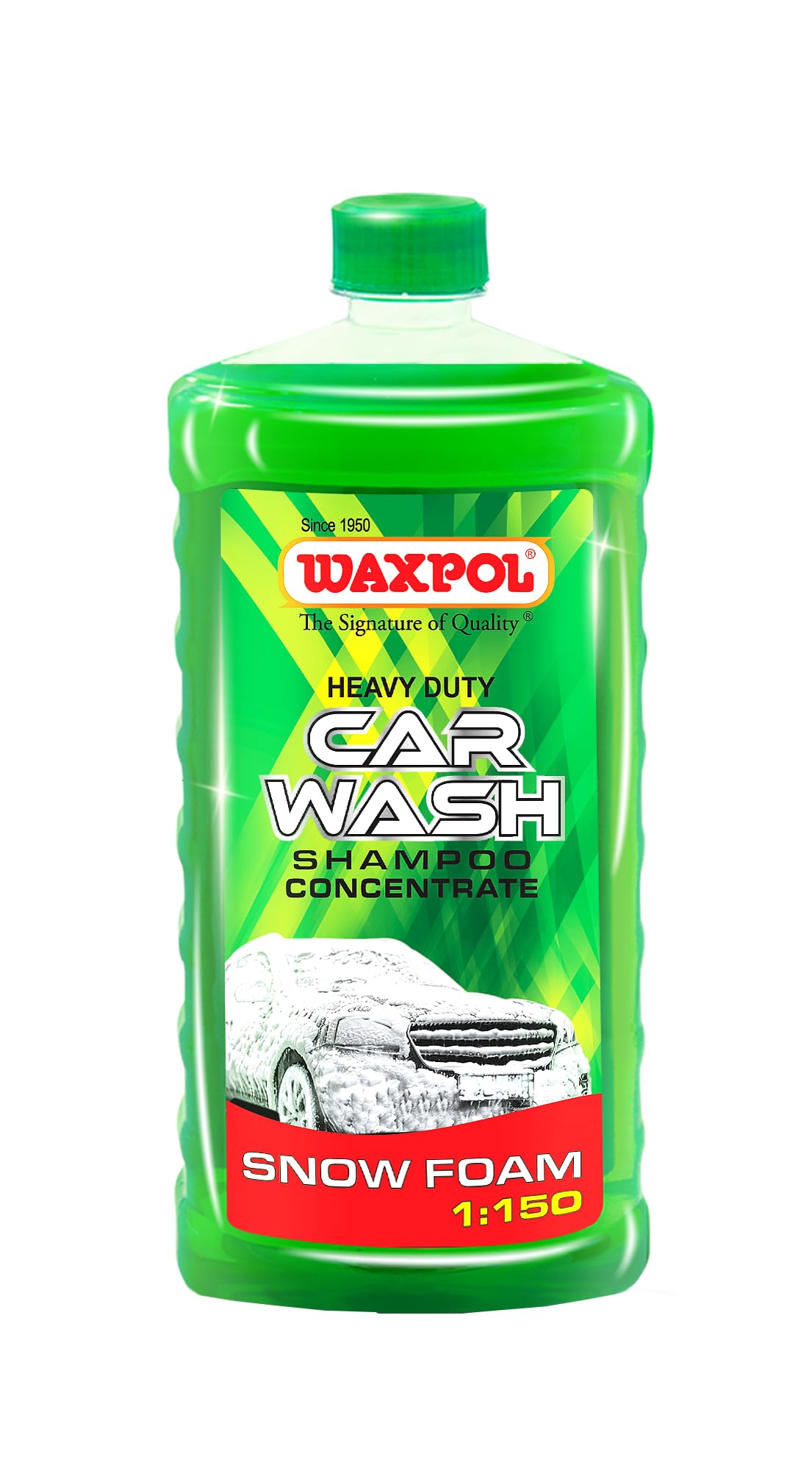 Waxpol Heavy Duty Car & Bike Shampoo Snow Foam Concentrate 1:150 (1L) For Snow & Bucket Wash