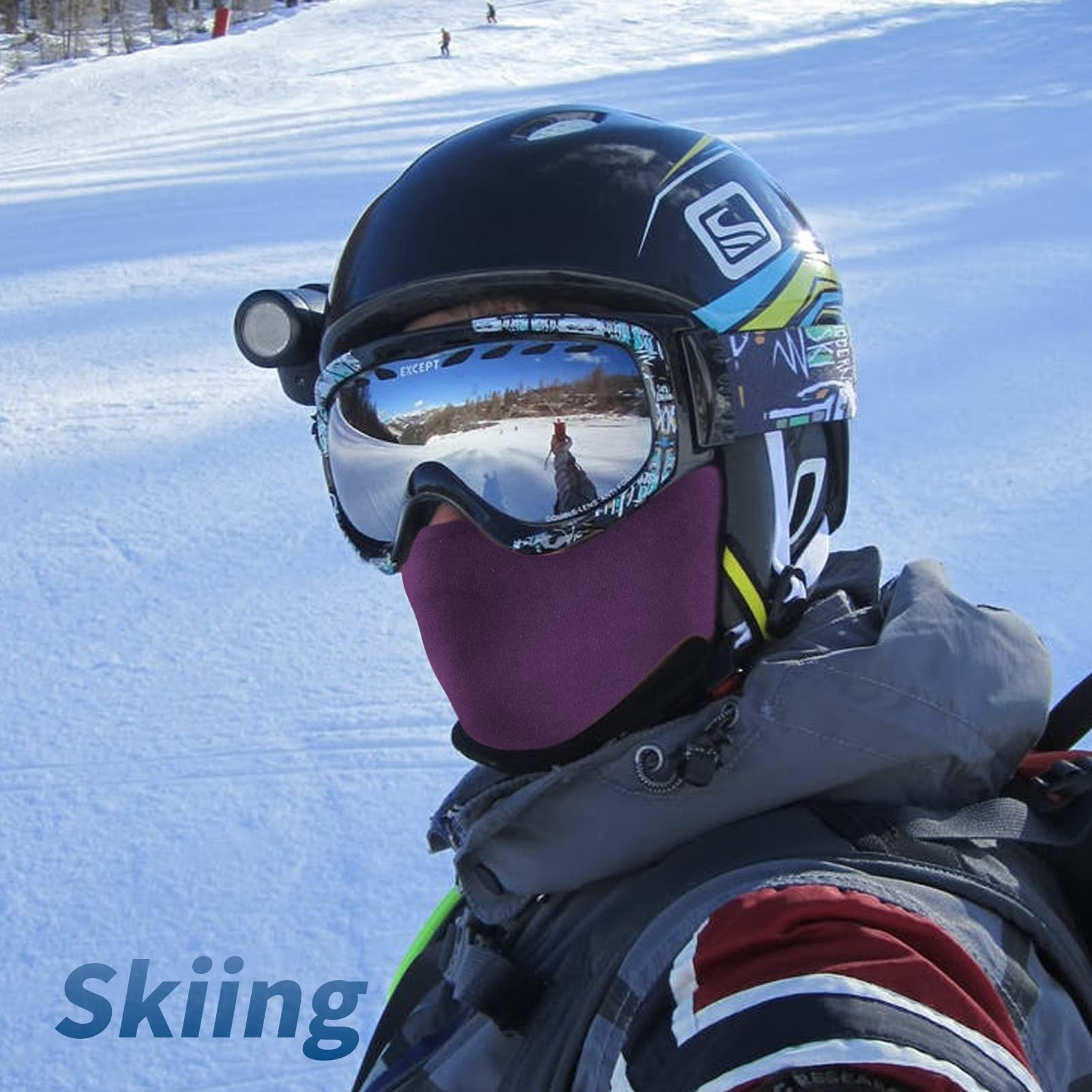 Yeslife Purple Ski Mask, Face Mask For Men And Women, Skiing, Snowboarding, Motorcycle, Uv Protection & Wind Protection, Hat