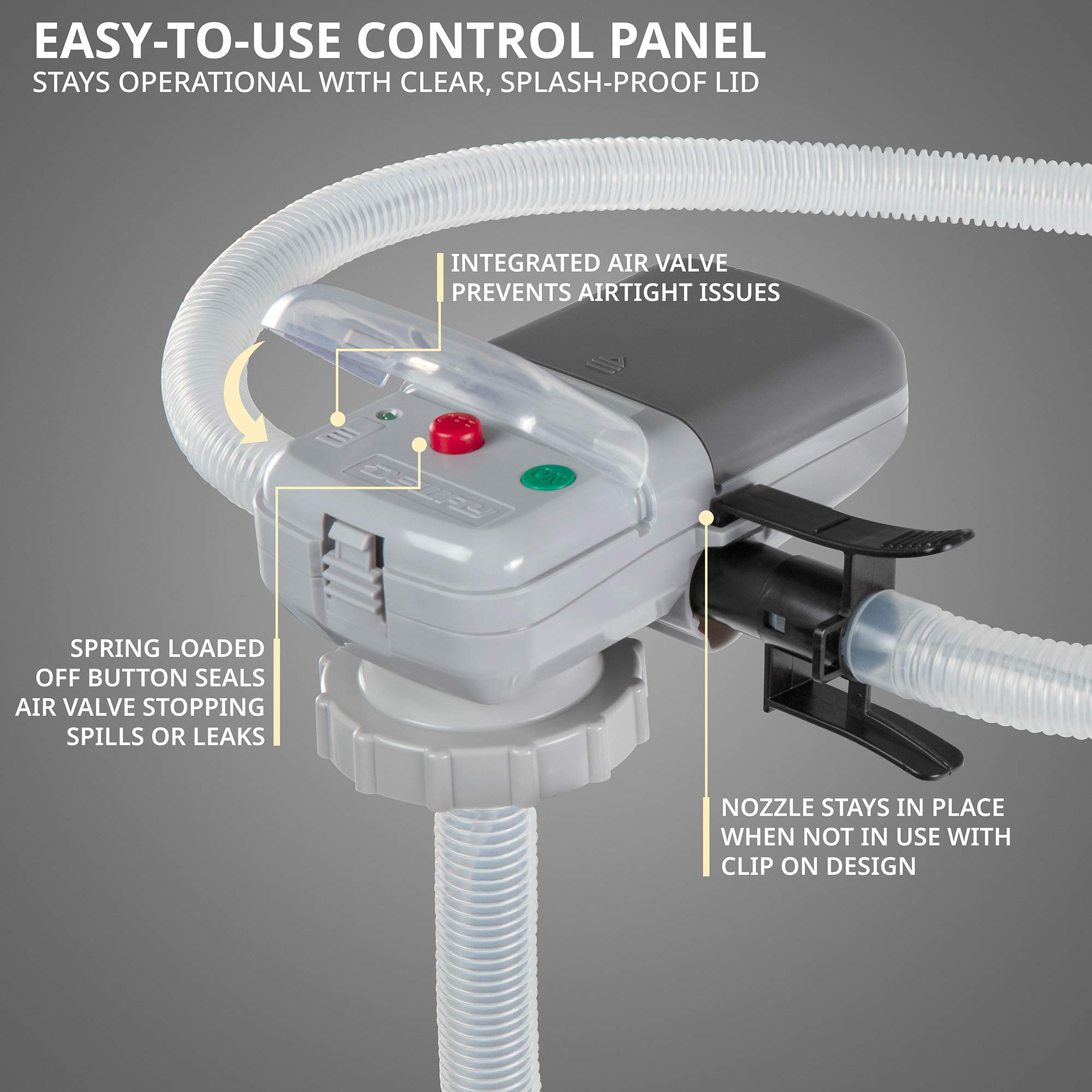 Deway Automatic Fuel Transfer Pump W/Auto-Stop, 2.2 Gpm Flow Rate & Aa Battery Powered, Advanced Adapter Fits All Size Cans, Ext
