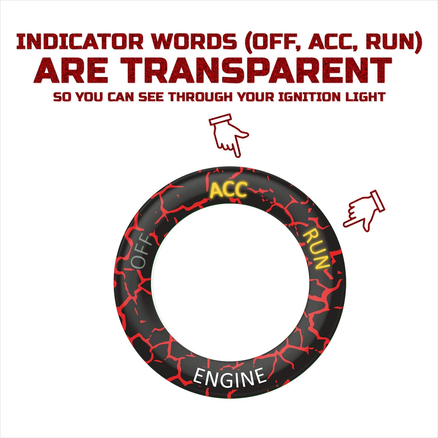 TOOLEPIC for Dodge Ram 1500 Challenger Charger Durango Accessories 2015-2024 - Engine Cover Start Stop Button Overlay Ruby Red S