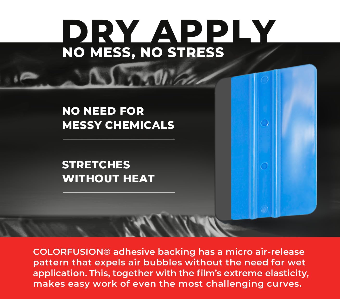 VViViD ColorFusion Matte Stealth Midnight Black PPF Vinyl Car Wrap, 6ft x 5ft, Dry Apply, Model: ColFusMttBlack6x5ft