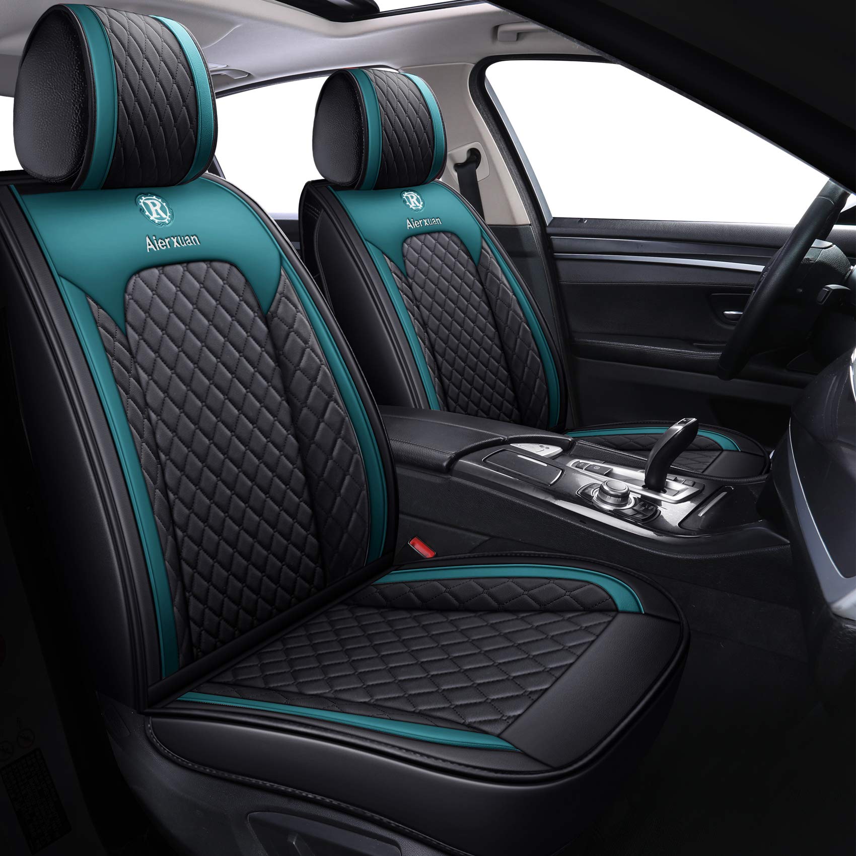 Aierxuan Front Seat Covers For Cars Leather Waterproof Cushions Universal Fit For Honda Accord Civic Toyota Corolla Highlander F