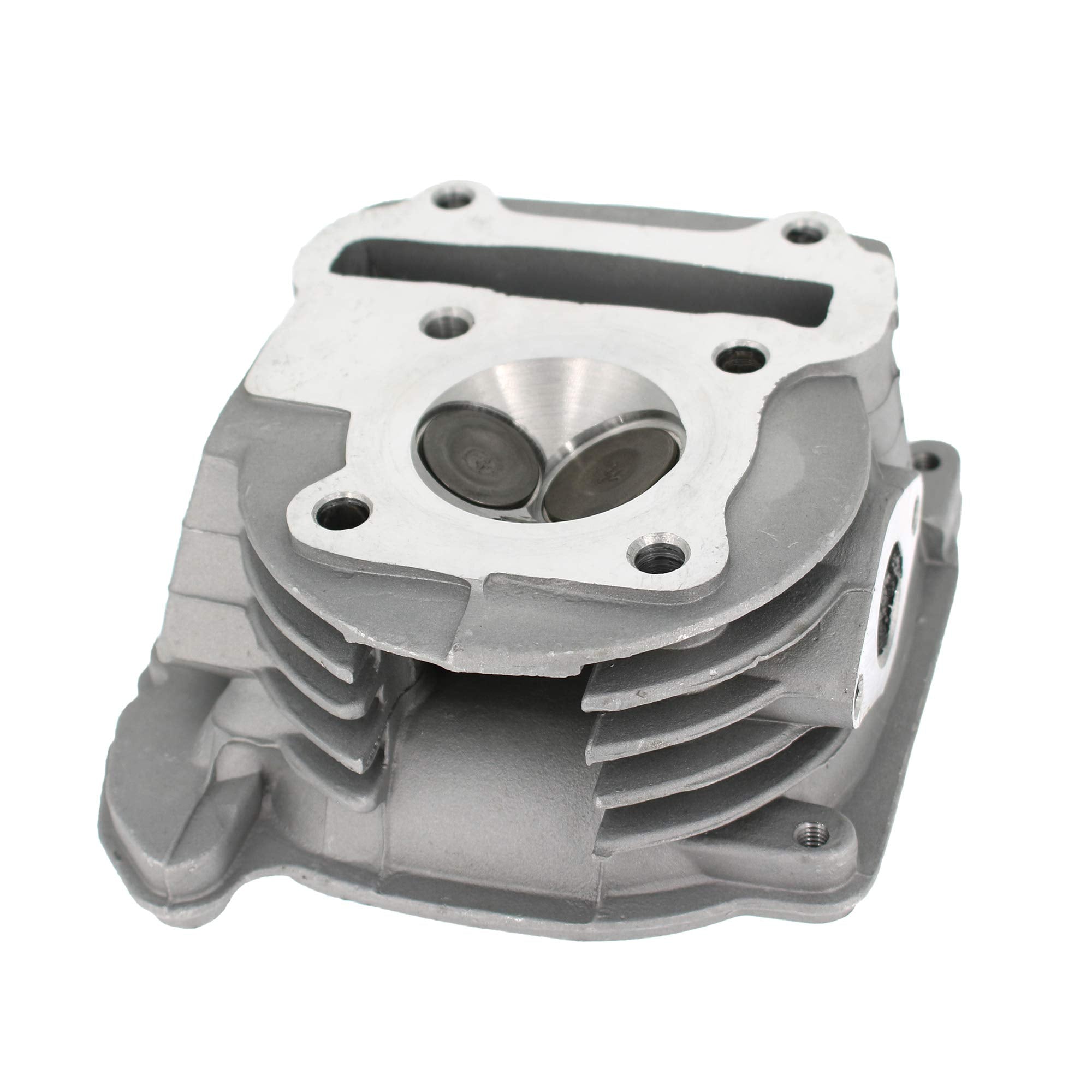 Glixal 52mm Racing Cylinder Head Assy for 49cc-105cc GY6 Engines, Big Valves, Non-EGR, Compatible with 139QMB/139QMA