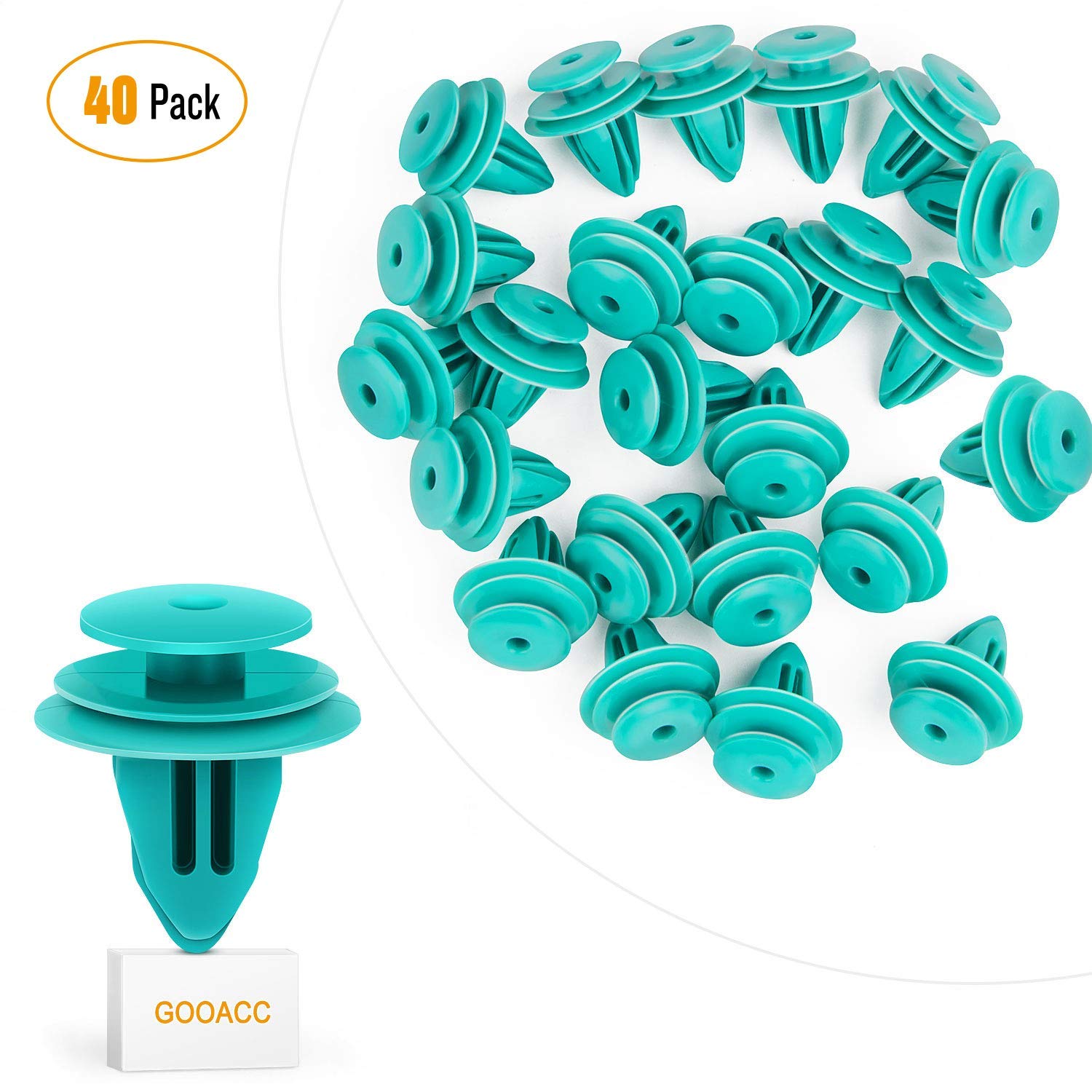 Gooacc 40Pcs Toyota Trim Door Panel Retainer Clips 90467-10188 Sienna Corolla Camry Tacoma Tundra Sequoia Matrix Prius Rav4 Scio