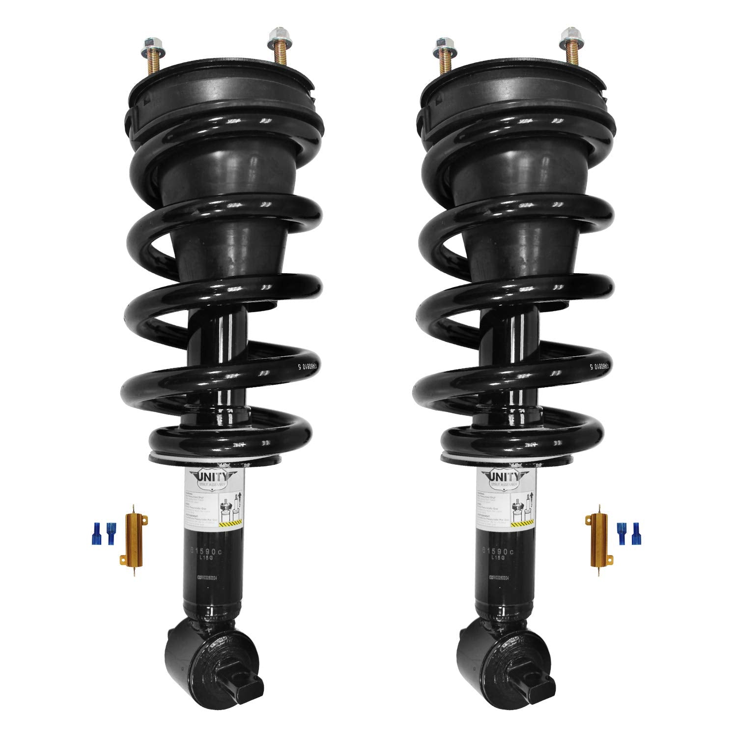 Unity Elite Suspension Front Strut Assembly 61590c for 2007-2011 Chevrolet Avalanche - Black Non-Electronic Complete Set