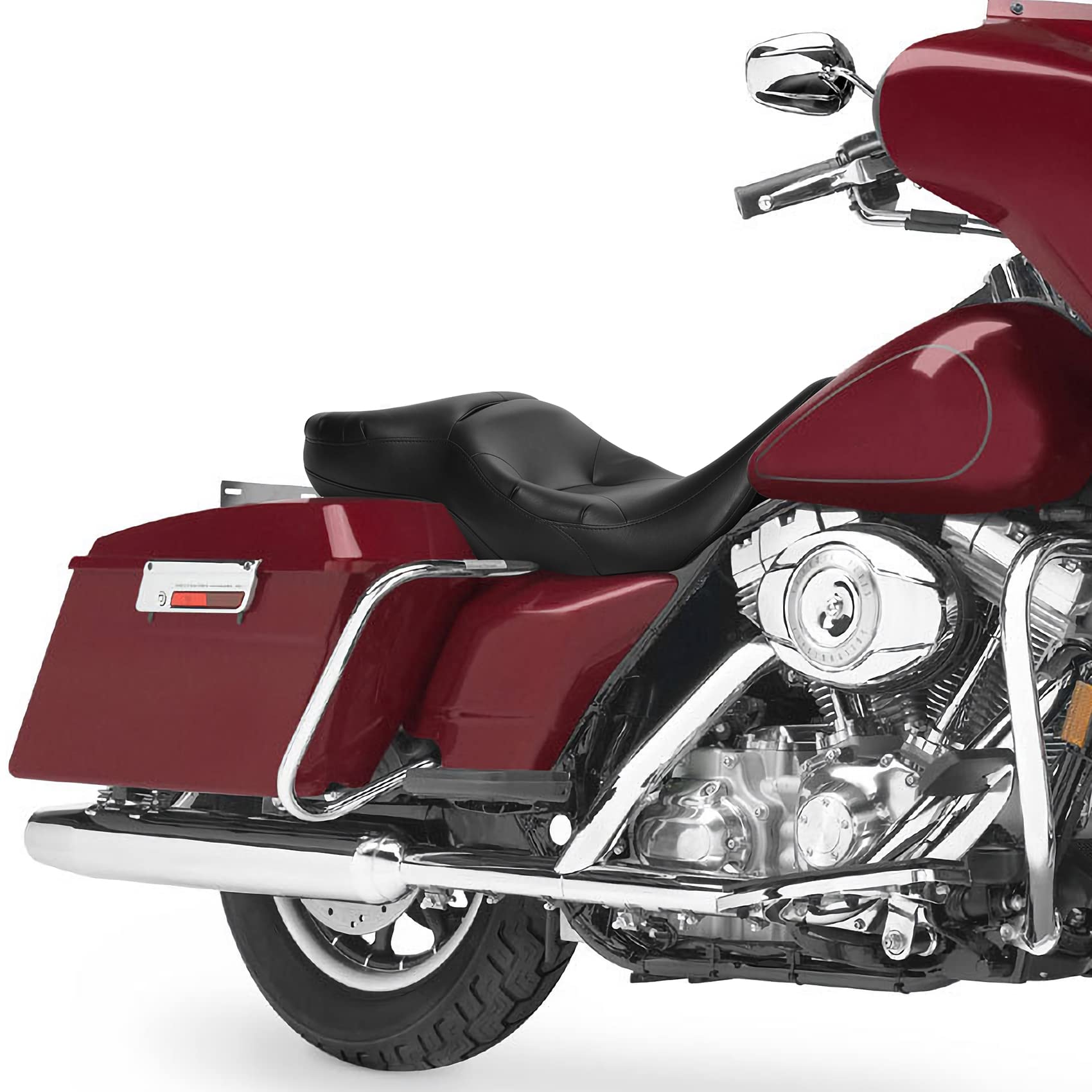 XMT-MOTO Driver Passenger Seat Cushion fits for Harley Davidson Touring Electra Glide Classic 1997-2007