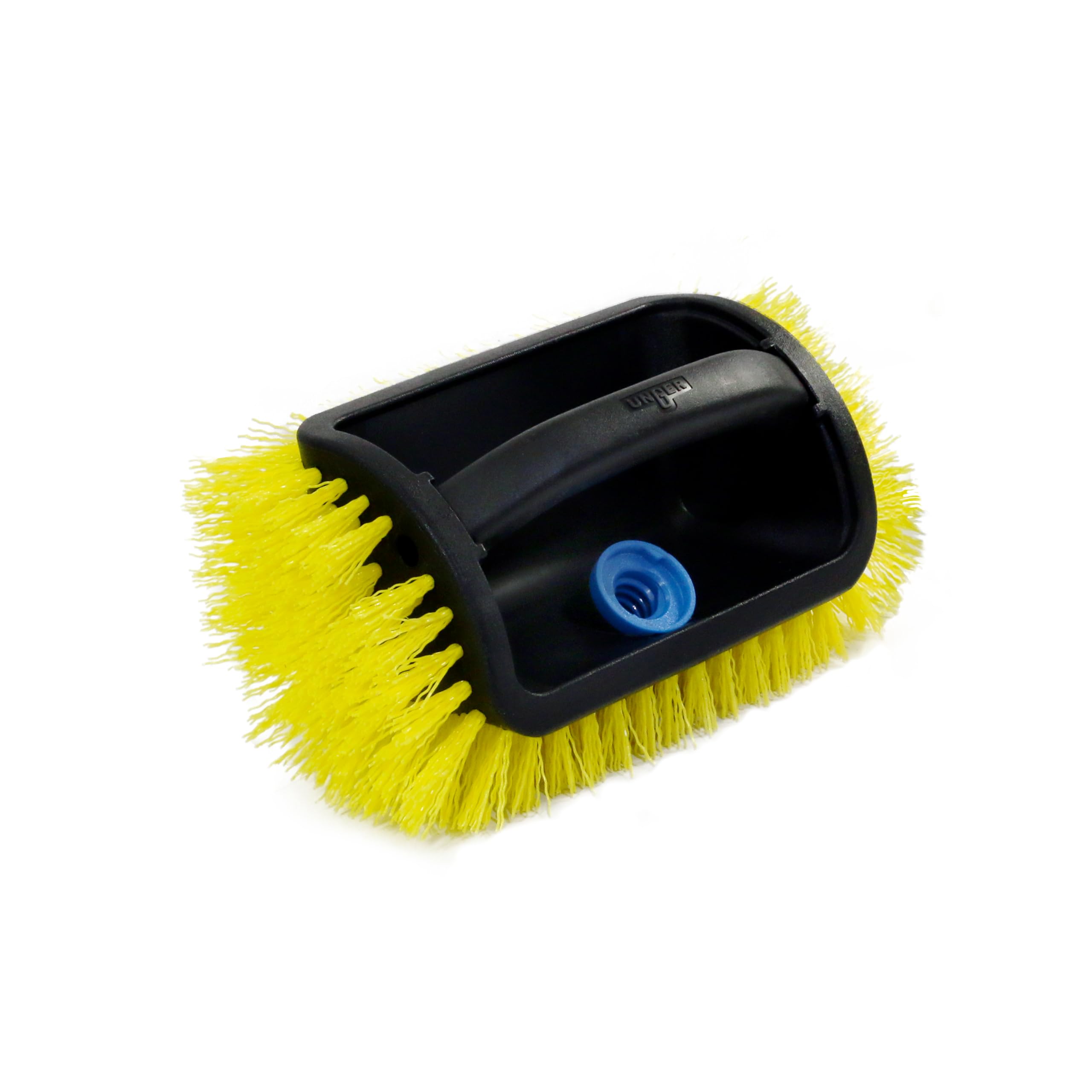 Unger Professional 4-Sided Outdoor Scrub Brush - Compatible With Threaded Poles, Scrub Brushes For Cleaning, Scrubbing Brush, Gr