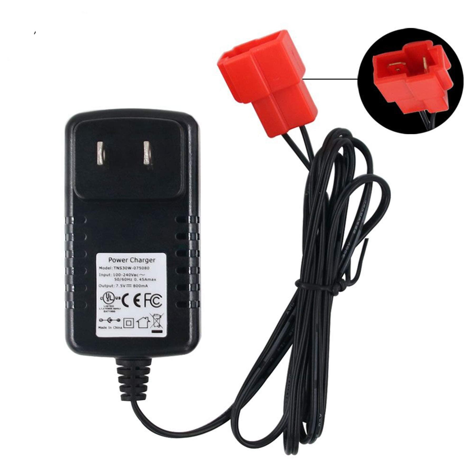 HZPOWEN 6V Kids Ride On Car Charger - Replacement for Kid Trax, Disney Quad, Minnie, Frozen, Audi, BMW - Black