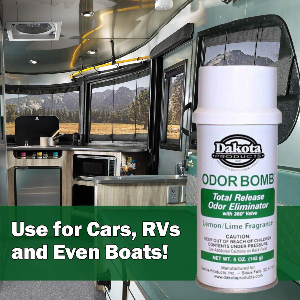 Dakota Odor Bomb Car Odor Eliminator, 5 Ounces, Eliminates Odors Better Than Car Fresheners, Leaves Refreshing Car Scent