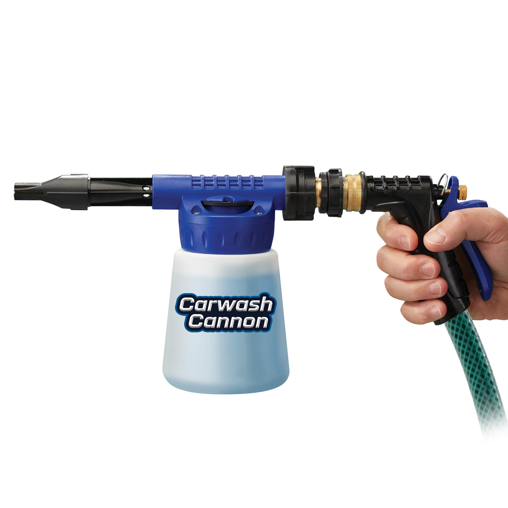 Ontel Carwash Cannon Foam Blaster Nozzle Gun - 5 Spray Settings, Small, Foam, Model CARC-MC4, Perfect for Car, Truck, Boat & More