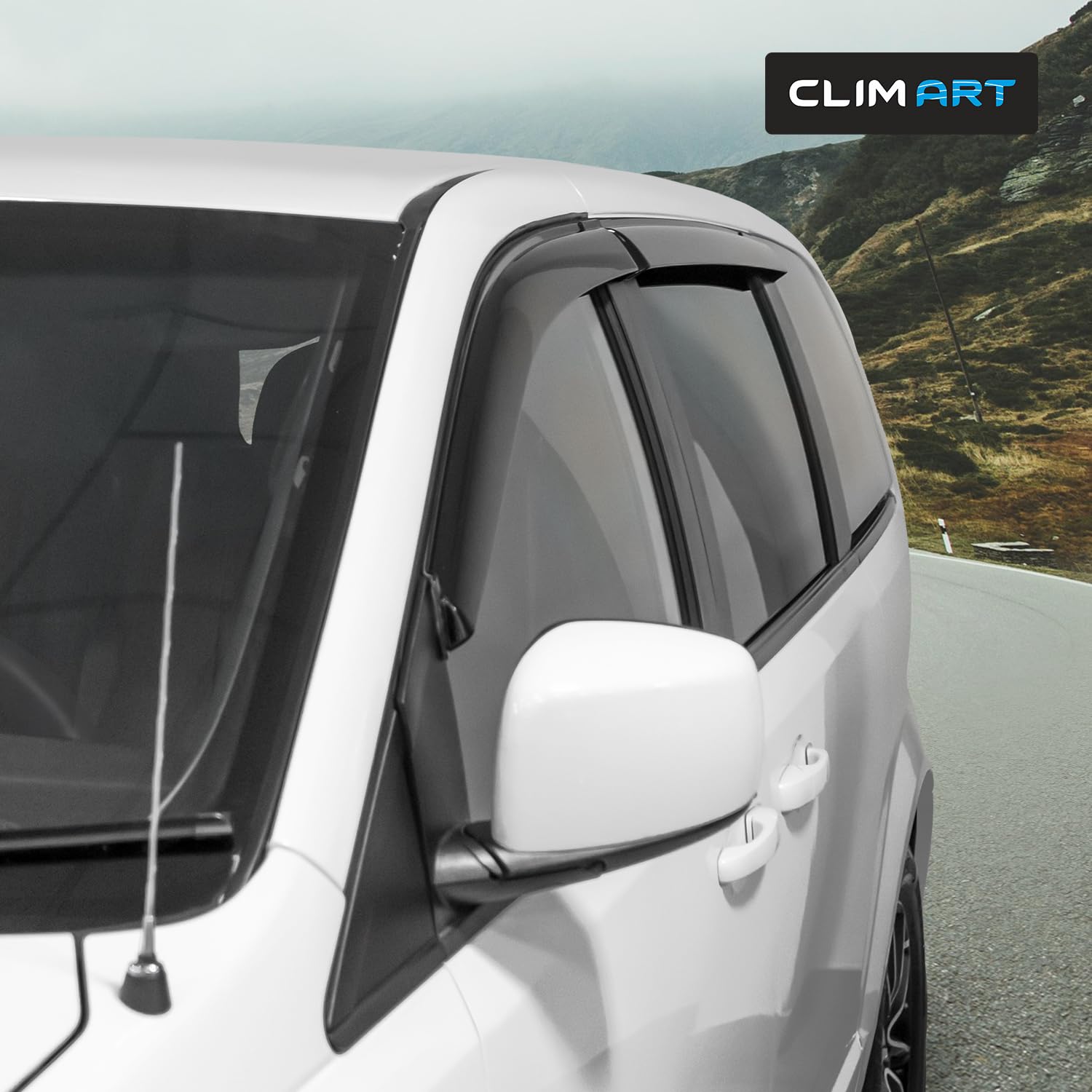 Clim Art Incredibly Durable Rain Guards For Chrysler Town And Country 2008-2016,Original Tape-On Window Deflectors,Vent Deflecto