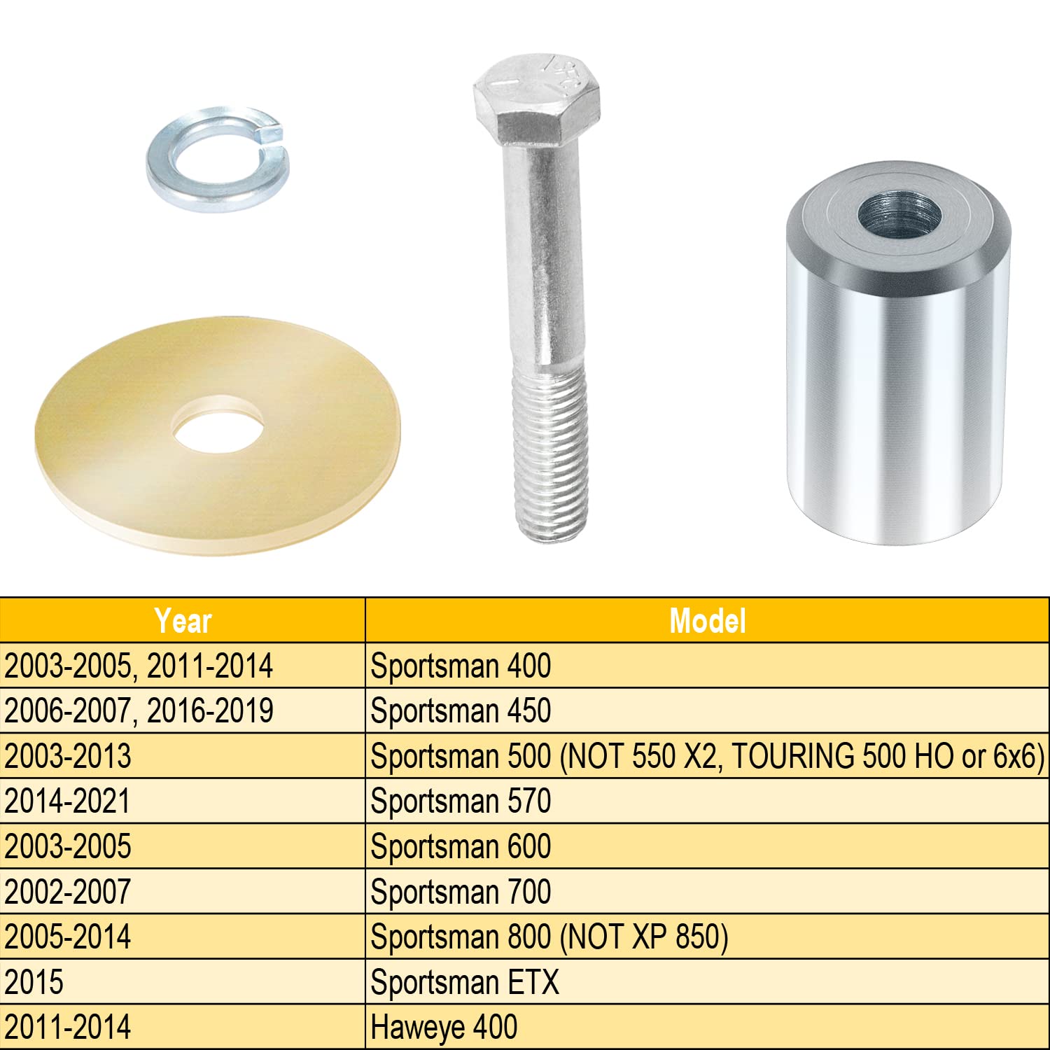 Rear Bearing Carrier Bushing Kit Fit for Polaris Sportsman 400 450 500 570 600 700 800, Replace for OEM # 5632291, 5132815, 5631