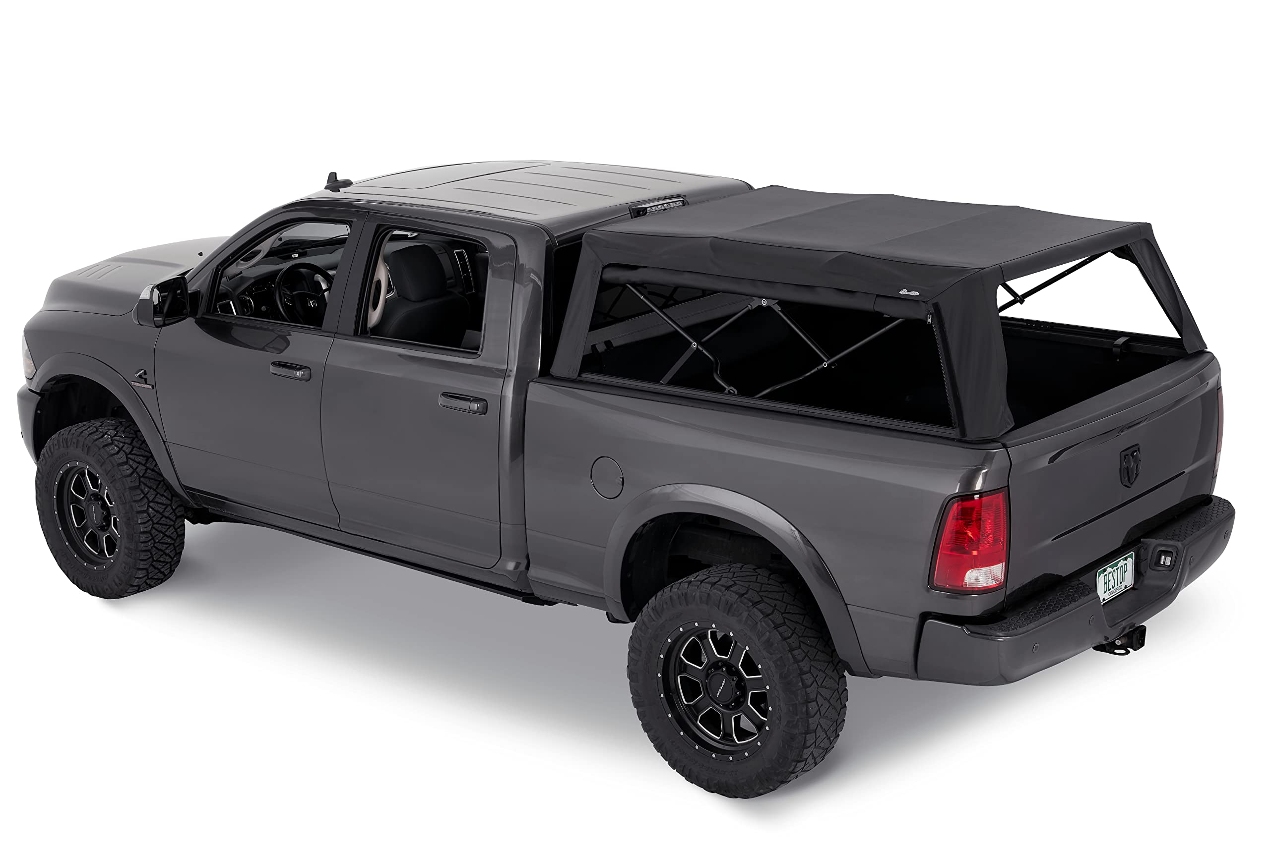 Bestop Supertop for Truck - 6.5 ft Bed, Black Diamond Fabric, Black, Model 7732835, Fits '09-21 Ram 1500/2500/350
