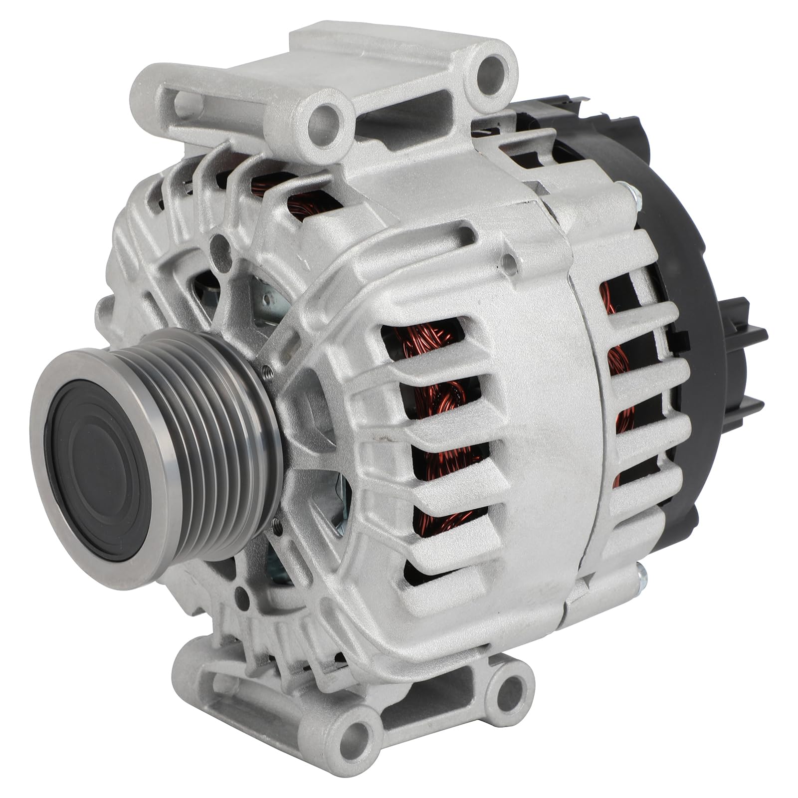 SCITOO Alternator Fit for Audi TT Quattro 2011 2012 2013 2014 L4 2.0L - 12V 140Amp CW 6-Groove Clutch Pulley, Replace OE 11810 1