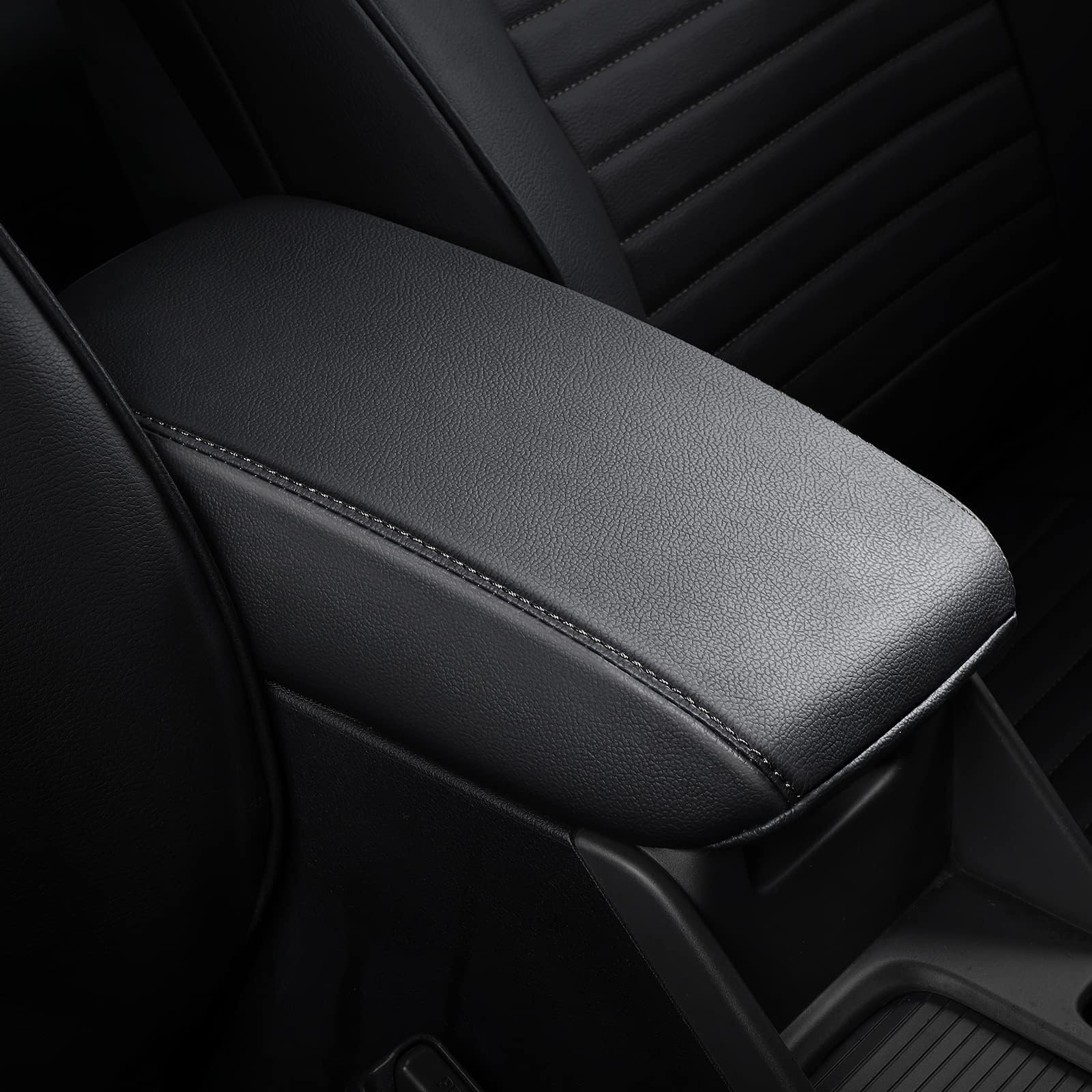 AOMSAZTO Armrest for Nissan Altima 2019 2020 2021 2022 2013 2024 2025 Black Leather Console Cover