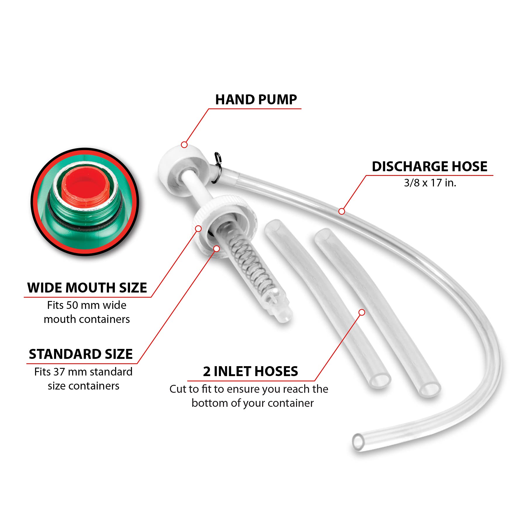 Performance Tool W1140 - Double Threaded Cap For Easy Lubricant Transfer From Standard And Wide Mouth Gallon Containers With 17-