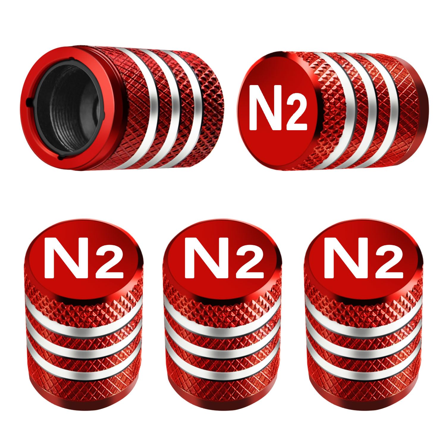 Tire Valve Stem Cap Cover - (5 Pack) Tire Air Cap Corrosion Resistant Christmas Reindeer Antler Antlers Auto Accessories Decorat