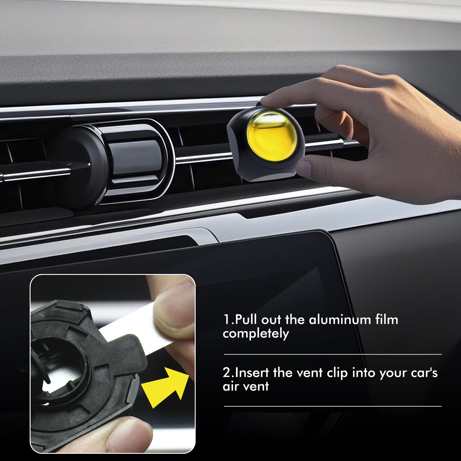 Car Air Freshener Vent Clips, 12 Pack, 6 Linen, 6 Citrus, Provides Long-Lasting Scent, Up to 360 Days, Car Fresheners
