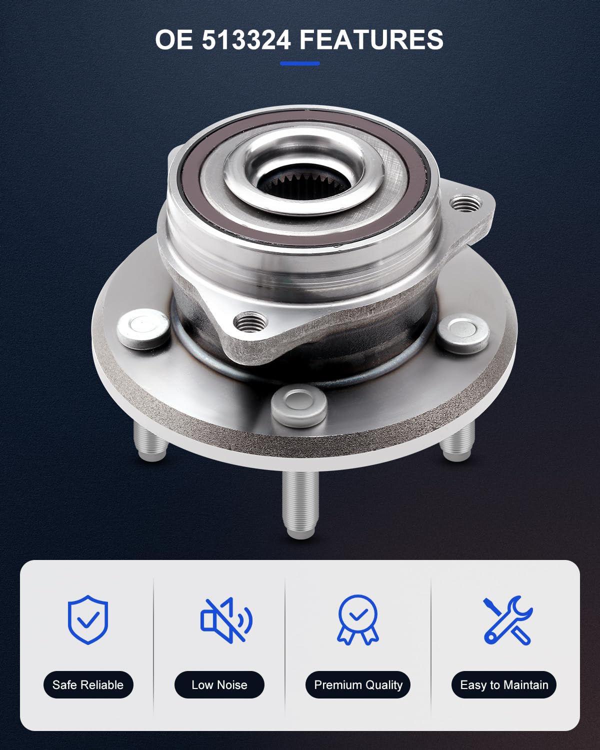 ECCPP Replacement For Wheel Bearing and Hub Assembly For Dodge For Durango For Jeep Grand For Cherokee Wheel Hub Bearing (513324