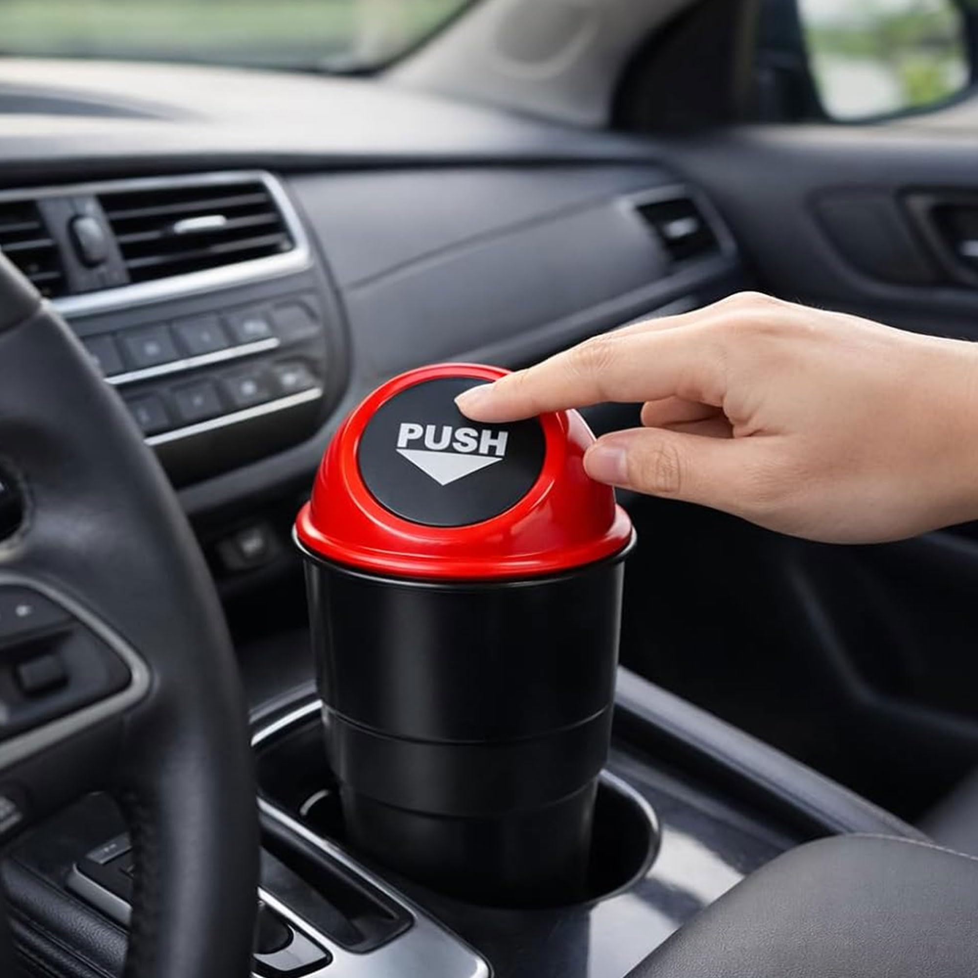 GoGEAR Car Dustbin, Waste Management Bin for Car, Office, Home & Vehicle, Car Accessories, Portable Garbage Organizer with Lid, 