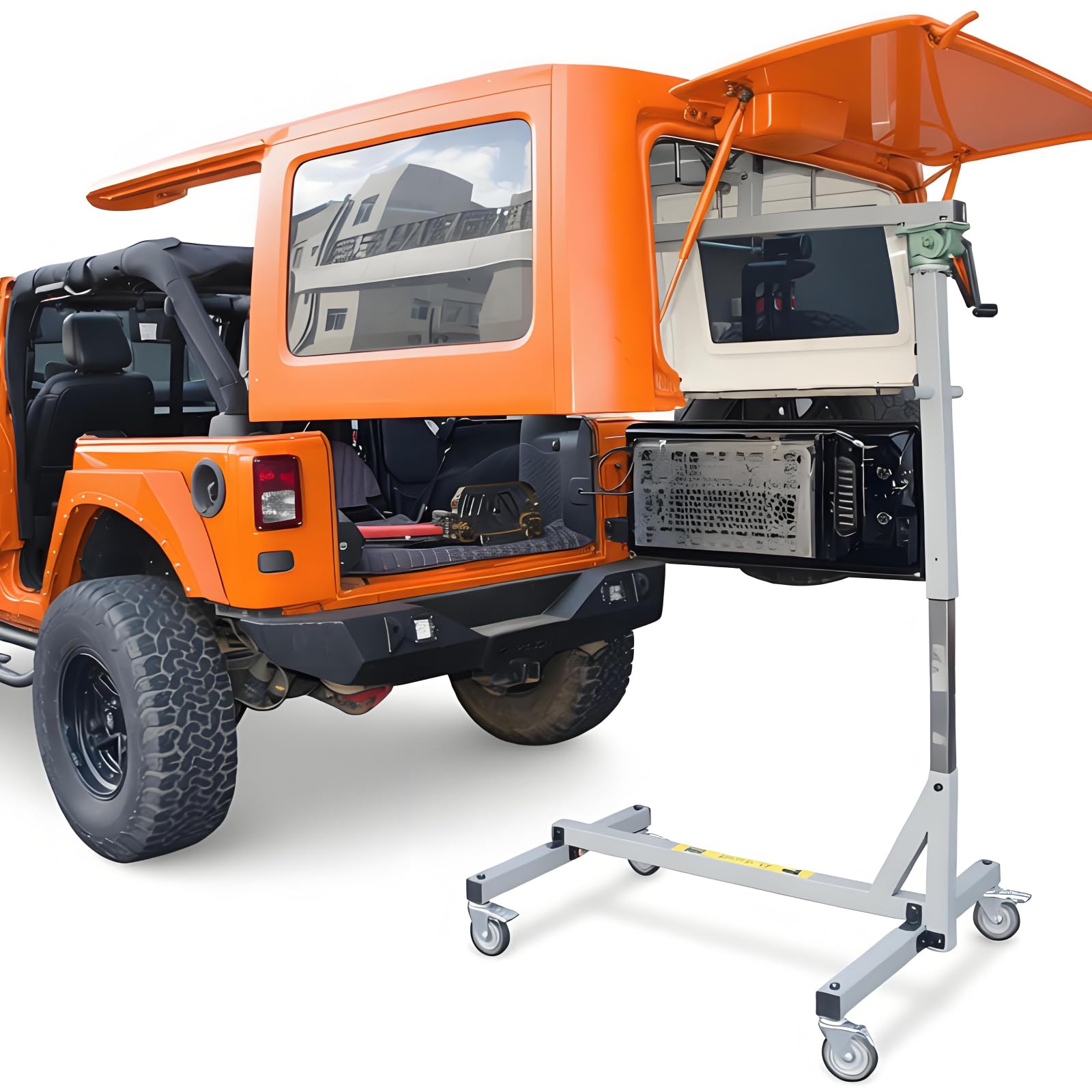 Hard Top Removal Lift for Wrangler 2007-present JL/JLU/JK/JK/CJ 2 & 4 Doors - One Person Operation Heavy-Duty Hardtop Remover Ca