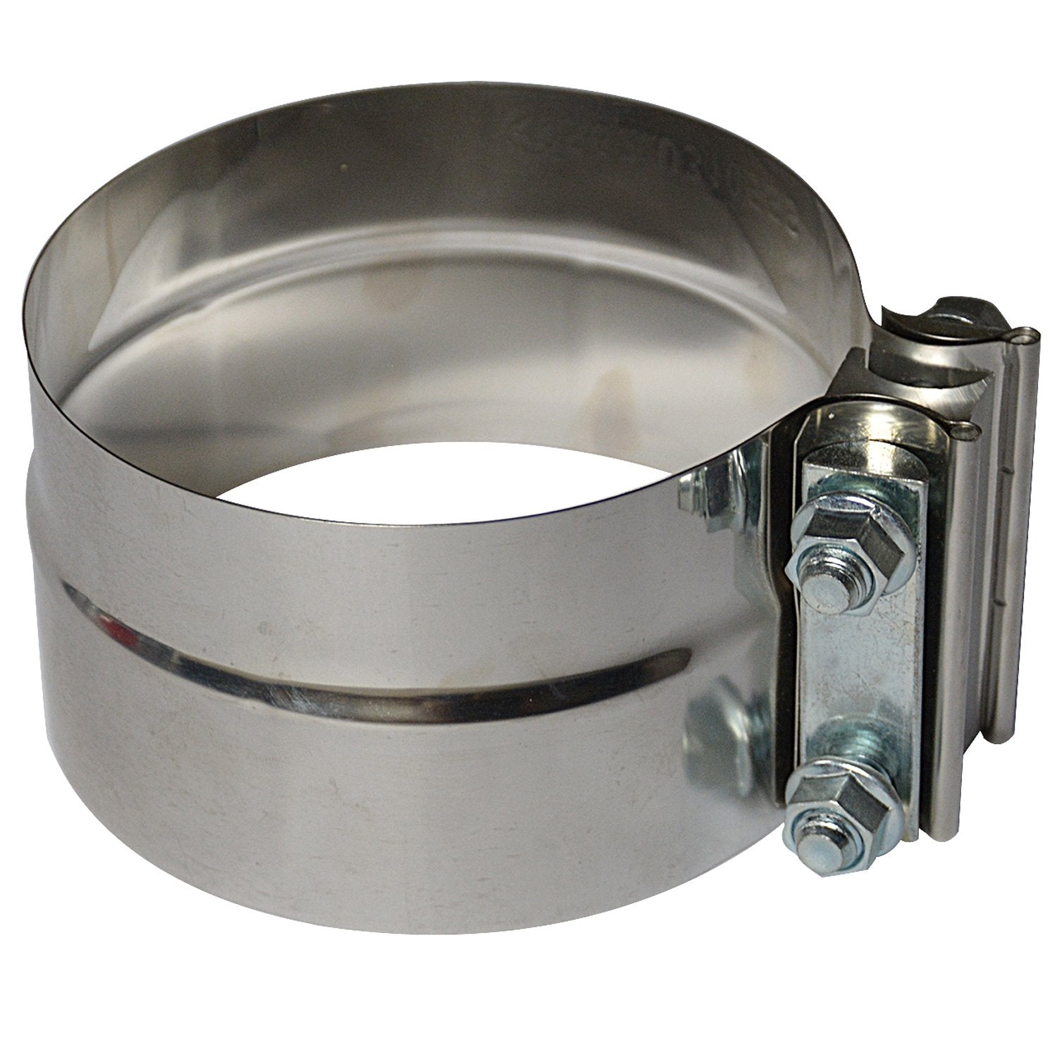 Roadformer 3.5 Inch Exhaust Clamp Stainless Steel - Lap Joint Exhaust Band Clamp Is Film Protected, Suggested To Remove Before U