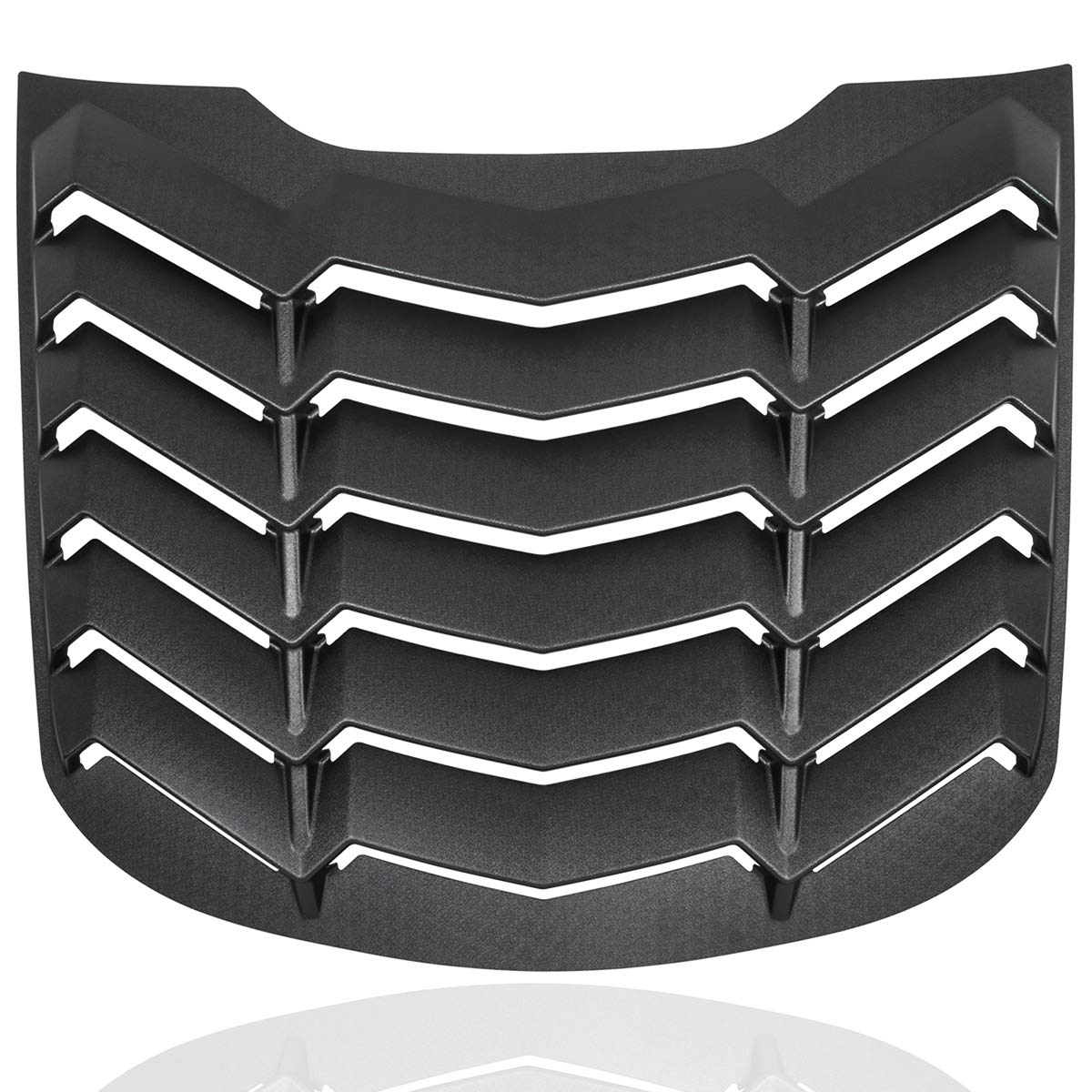 CUMART Rear Window Louvers Sun Shade Cover, Matte Black, 2015-2021 Ford Mustang, Acrylonitrile Butadiene Styrene
