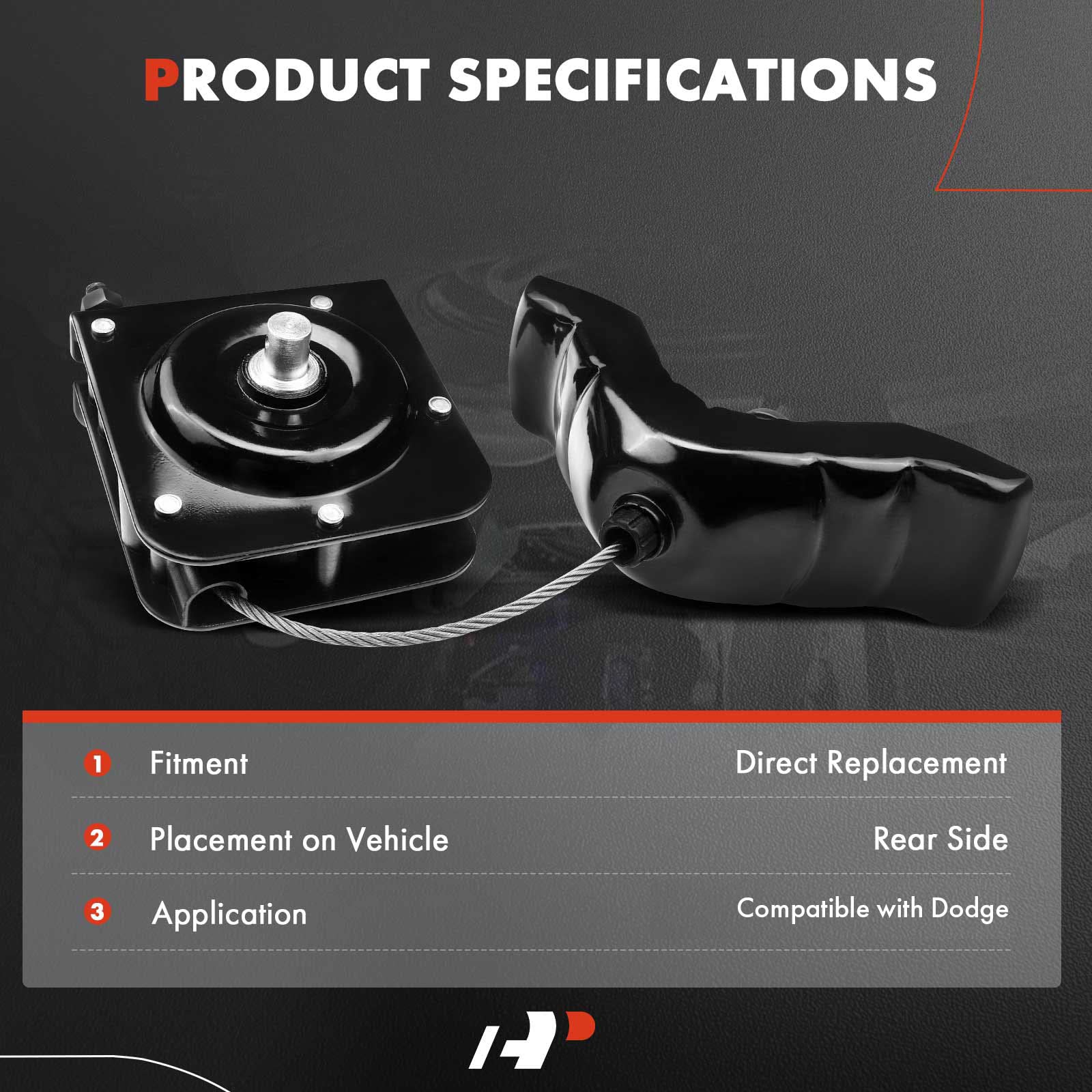 A-Premium 52058707 Spare Tire Hoist Spare Tire Winch Compatible With Dodge Ram 1500 1994-2001, Ram 2500 Ram 3500 1994-2002 Truck