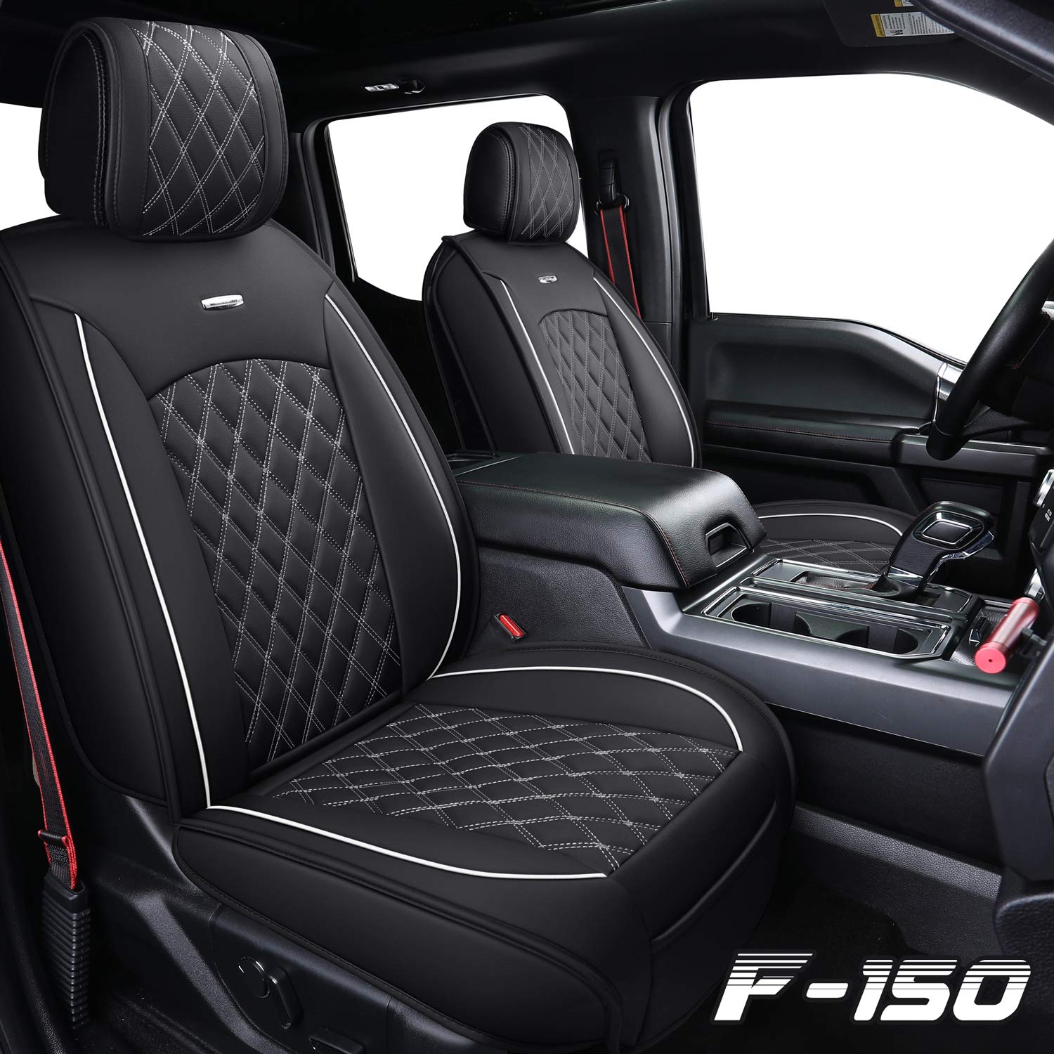 Aierxuan Car Seat Covers Full Set With Waterproof Leather Automotive Vehicle Cushion Cover For Cars Fit For 2009 To 2025 Ford F1