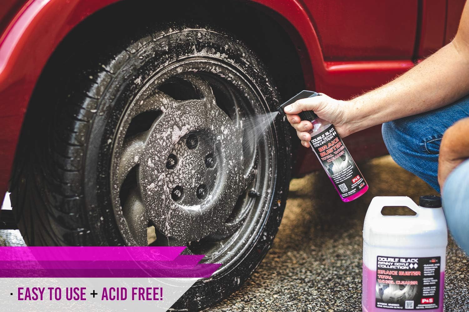 P & S Professional Detail Products Brake Buster Wheel Cleaner - Non-Acid, Removes Brake Dust & Dirt - 32 Fl Oz