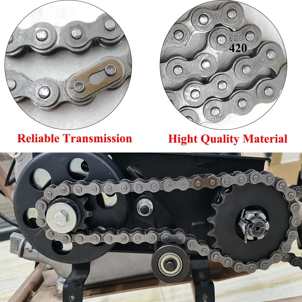 Chikia Heavy Duty Front Chain Jackshaft for Coleman CT200U Mini Bikes - 420 Chain, 42 Links, Compatible with MB200, MB165, Baja Warrior