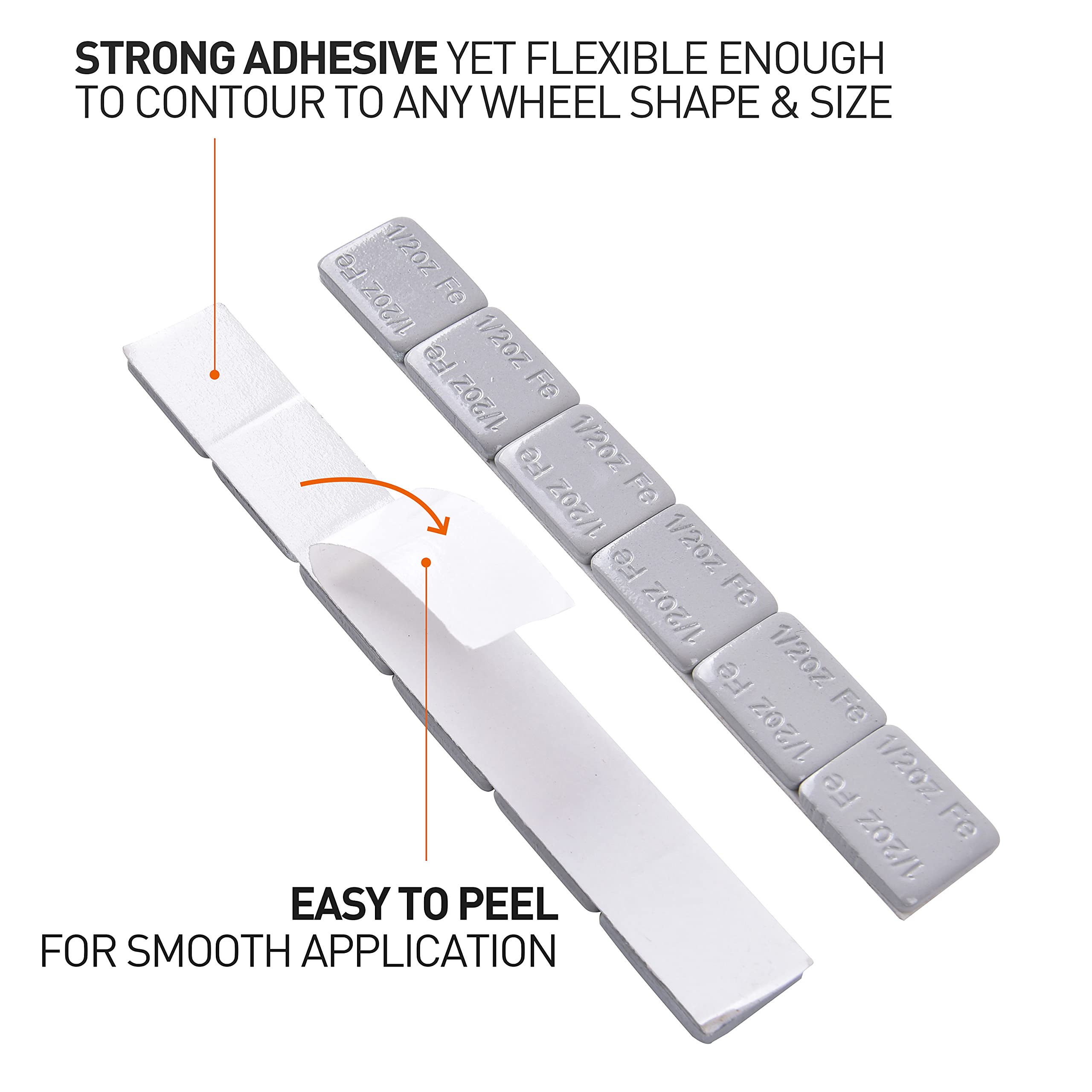 Aain A024 1/2 Oz Stick On Wheel Weights For Cars, Trucks, Suvs, Motorcycles, Low Profile, Adhesive Stick On Wheel Weights, 288Pc