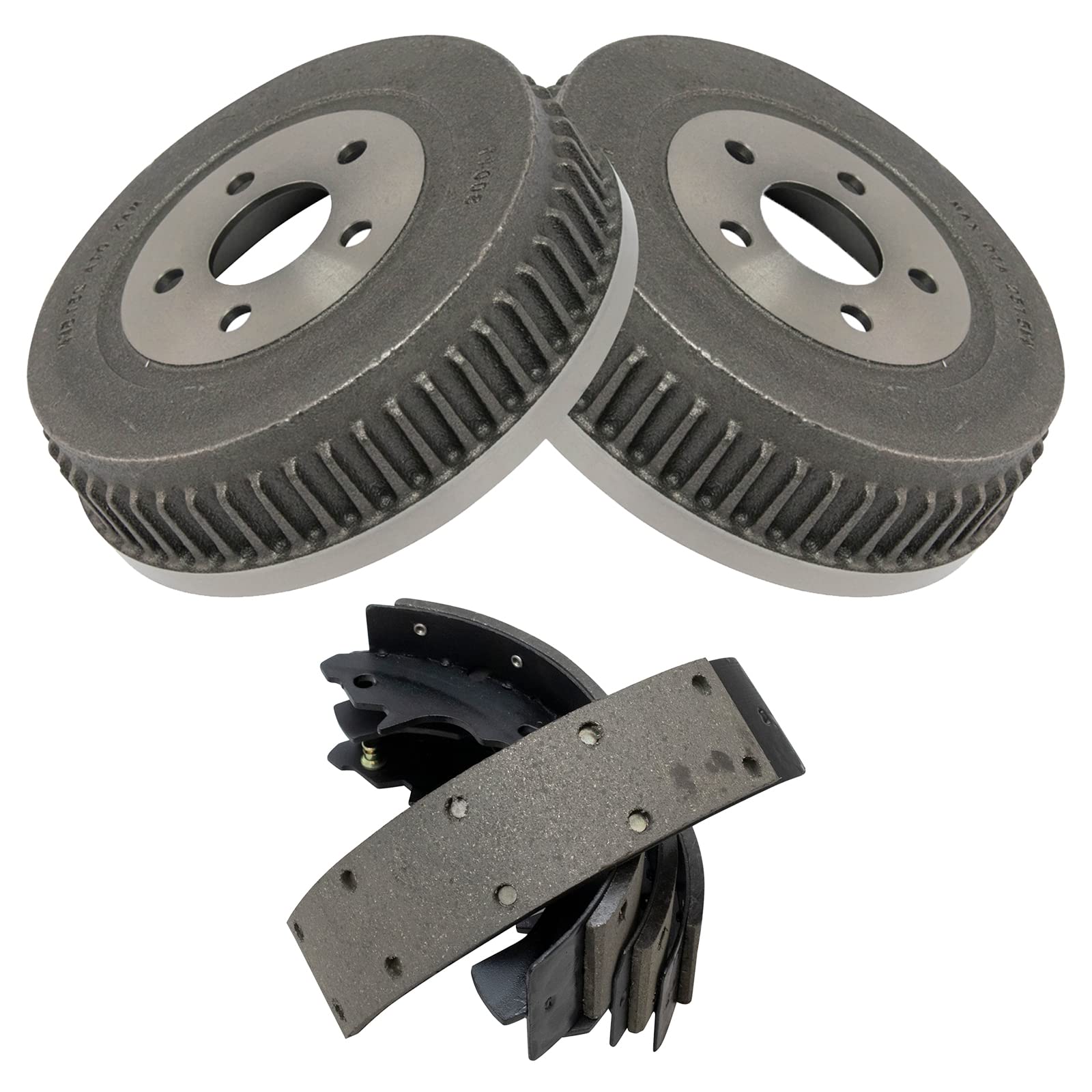 TRQ Rear Brake Shoe Pad & Rotor Kit Set Pair for 95-03 Windstar