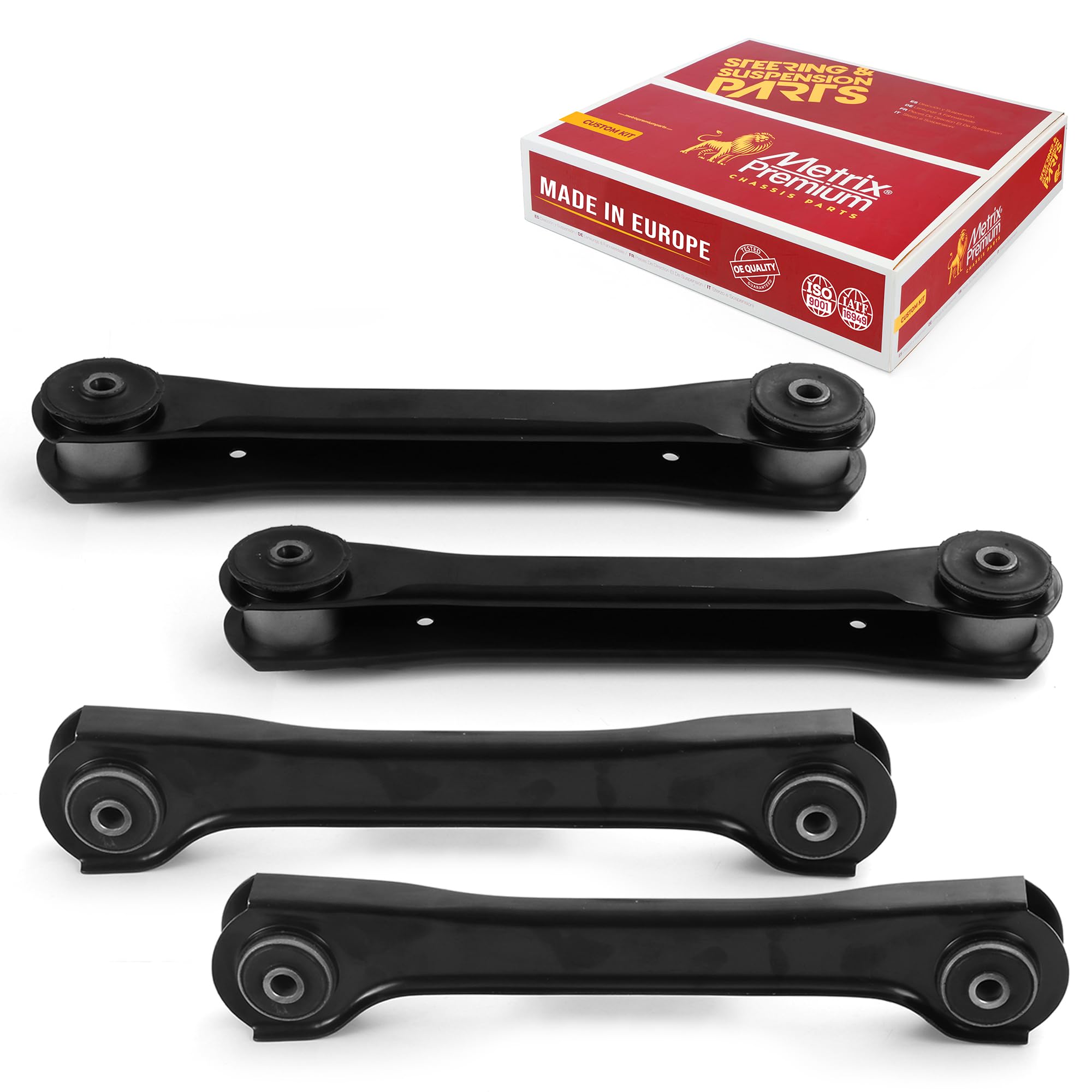 Metrix Premium Chassis Parts - 4 Pc L/R Rear Upper & L/R Rear Lower Control Arm Kit Fits 1997-2006 Jeep Tj, 1997-2006 Jeep Wrang