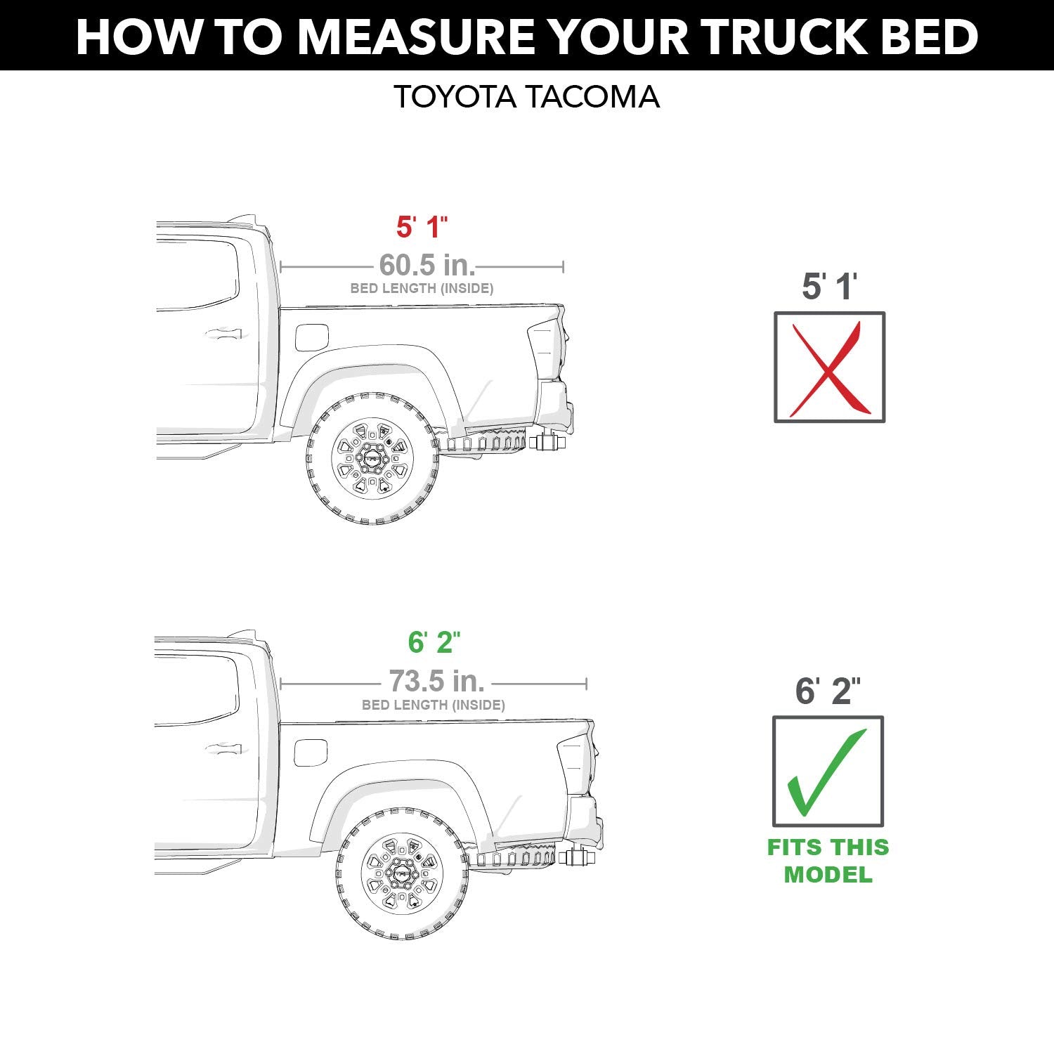Tonno Pro Lo Roll, Soft Roll-Up Truck Bed Tonneau Cover | Lr-5050 | Fits 2016 - 2023 Toyota Tacoma W/O Utility Track System 6' 2' Bed (73.7')