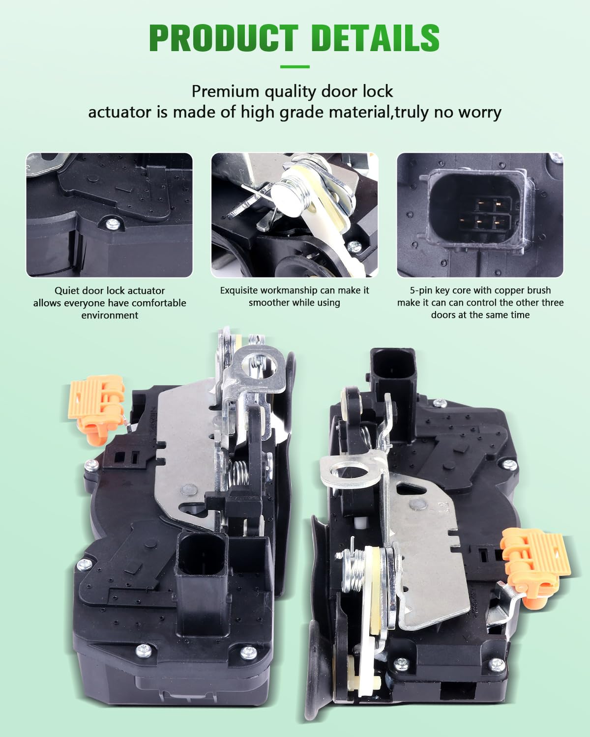 Power Door Lock Actuators Rear Left Door Latch Replacement Fits for 2008-2014 for Cadillac CTS 931-398