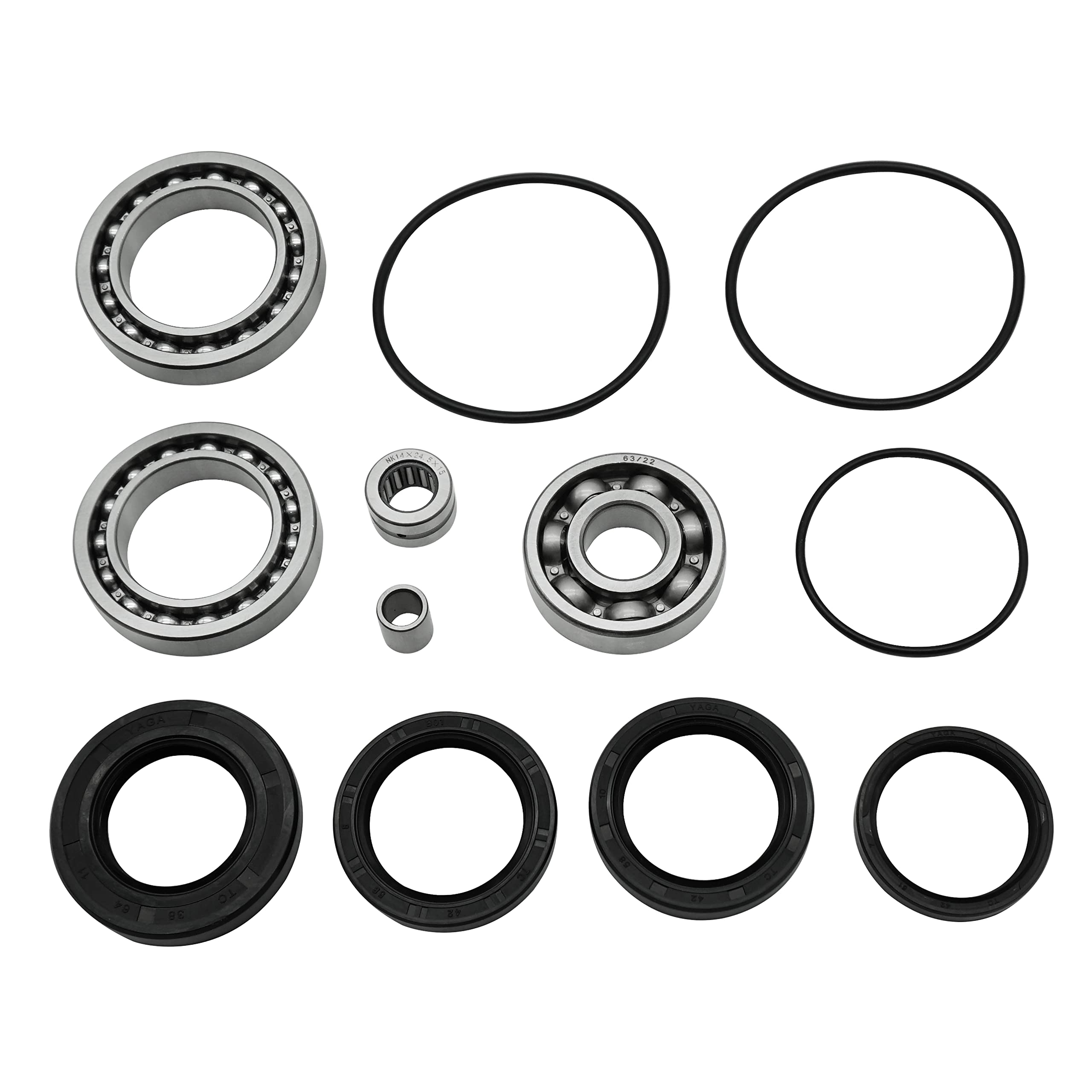 Rear Differential Bearings Seals Kit for Honda FourTrax 300 TRX300 TRX300FW 2x4 4x4 1988-2000, OEM# 91051-HC4-003 91271-HC4-004
